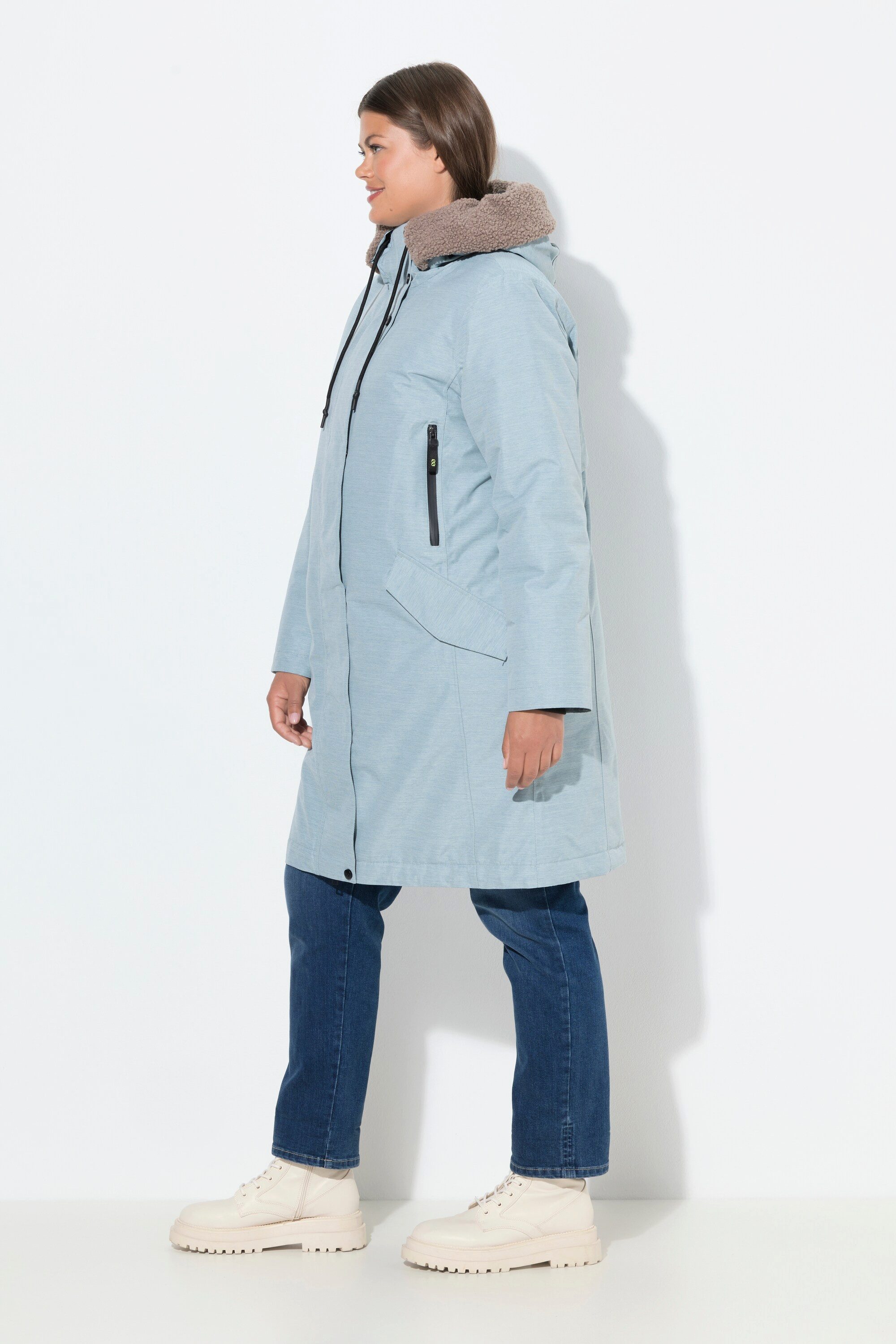 Laurasøn Funktionsjacke Funktionsjacke Kapuze mit Teddy Besatz Zipper
