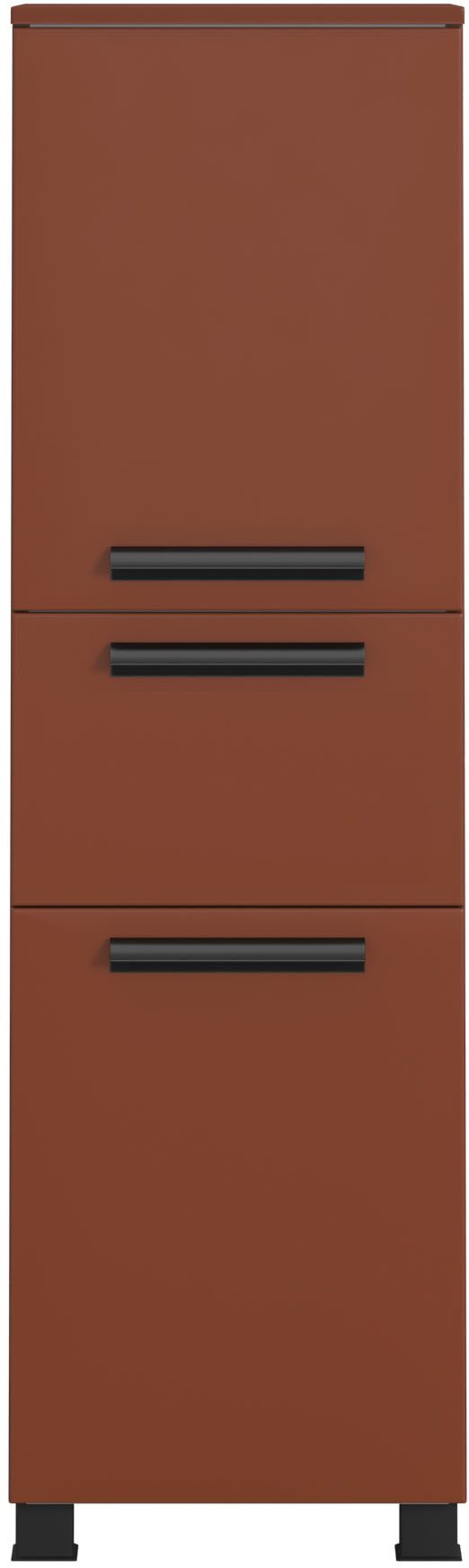welltime Midischrank SALVADA, Midischrank 40 cm, gedämpfte Scharniere, Softclose Rot, Front und Korpus aus hochwertigen MDF, Anti-Finger-Print