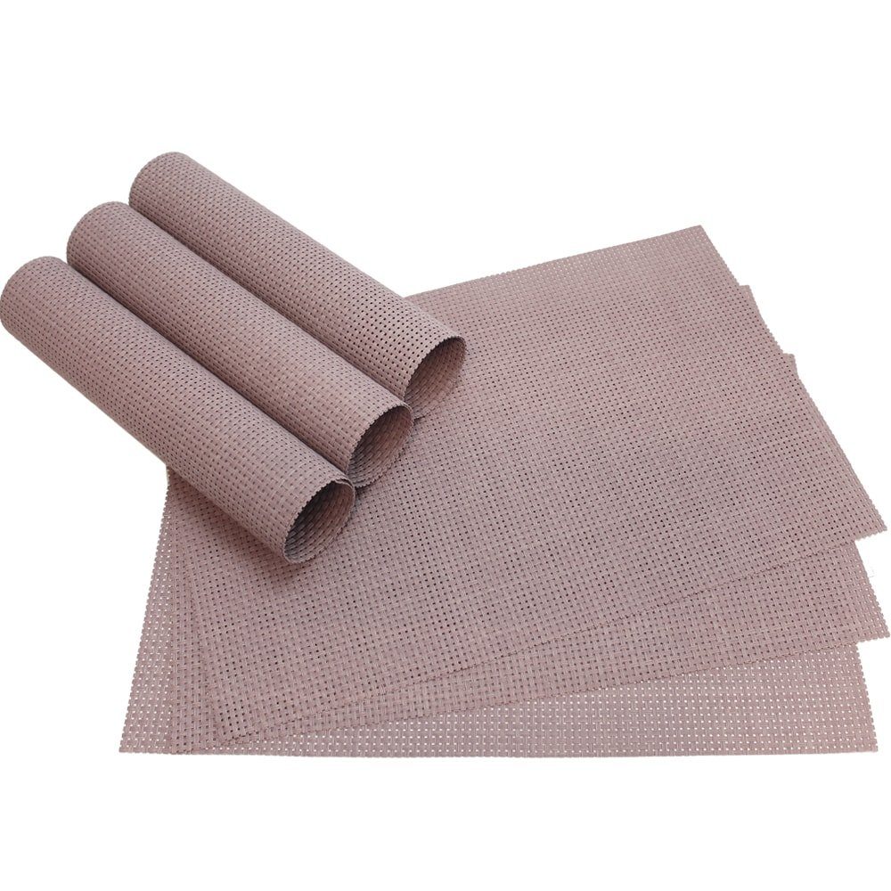 Platzset, Tischset ELEGANCE rosa 6er Tischunterlage als Tischdeko, matches21 HOME & HOBBY, (6-St), modernes Esstisch Platzdeckchen als abwaschbarer Tischuntersetzer