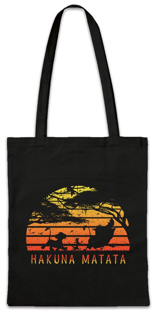 Urban Backwoods Beuteltasche Hakuna Matata Stofftasche Lion Motto Quote Zitat König Der King Löwen (1-tlg), Movie Film Africa Afrika