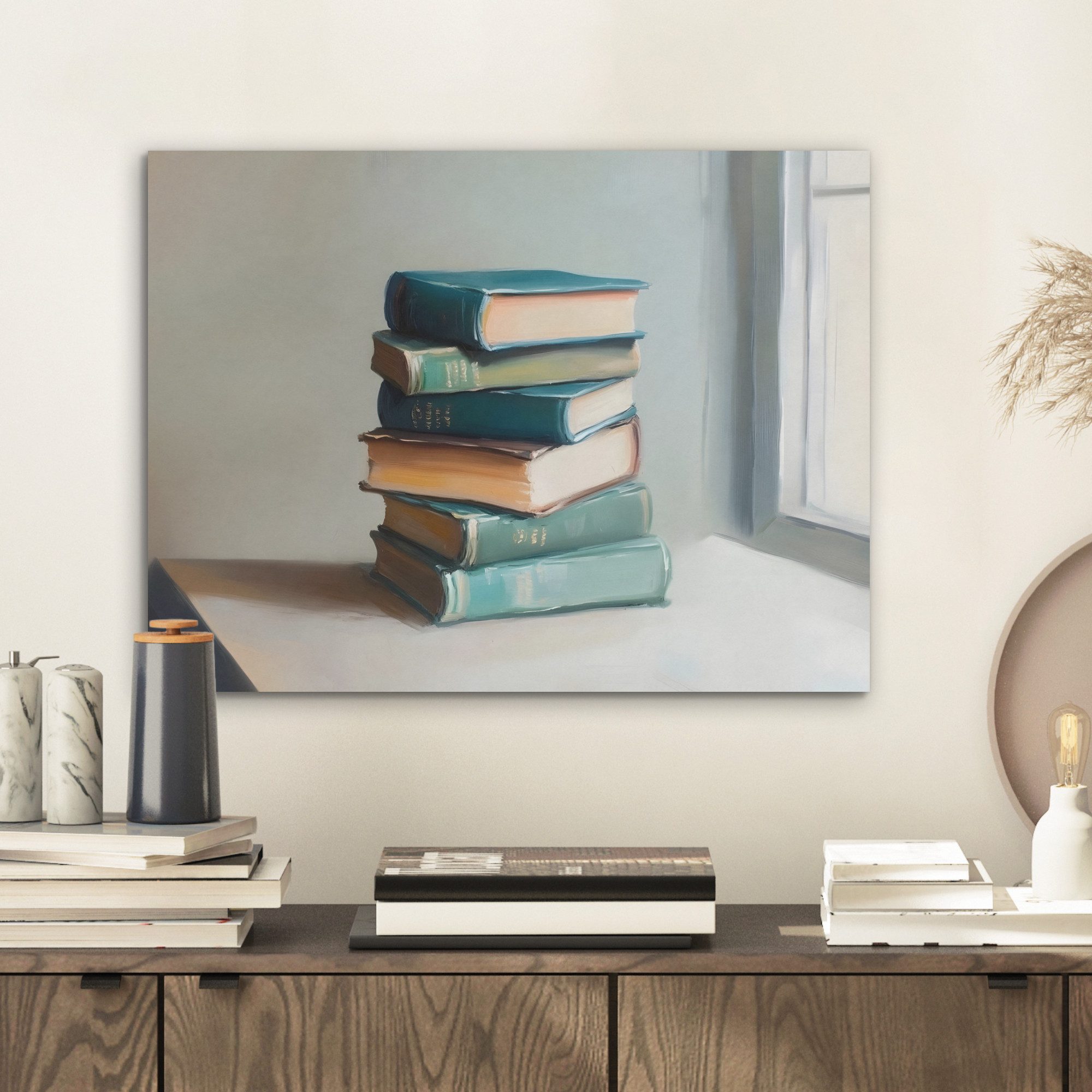MuchoWow Gemälde Stapel - Bücher - günstig online kaufen