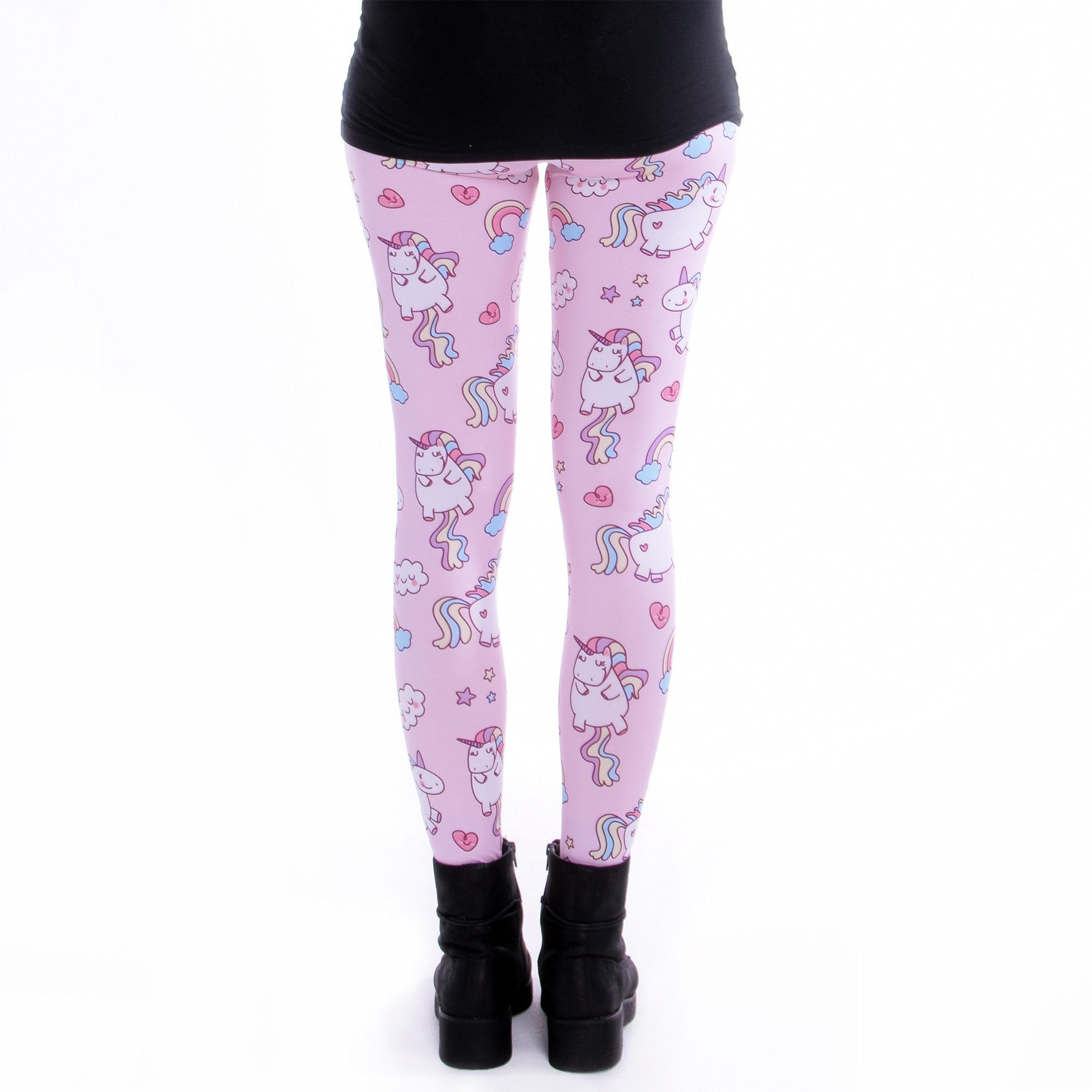 cosey Leggings Unicorn Line Leggings, Einhörner Leggings (Einheitsgröße S-L) Einhörner Pink