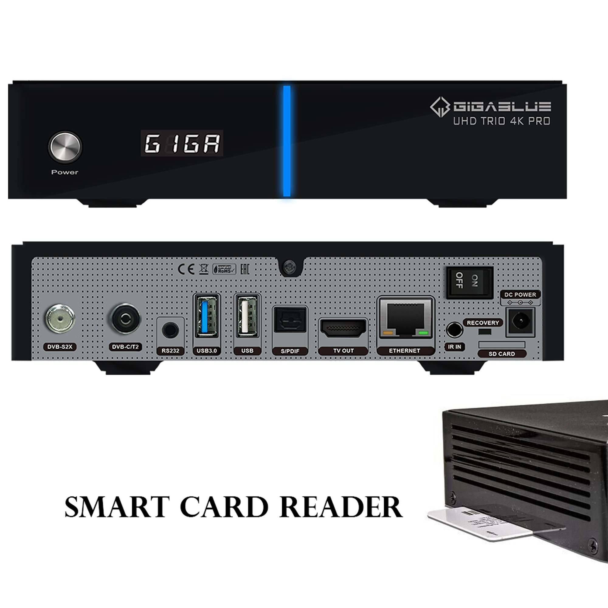 UHD Trio 4K PRO - Combo Tuner, W-LAN 1200Mbps SAT-Receiver