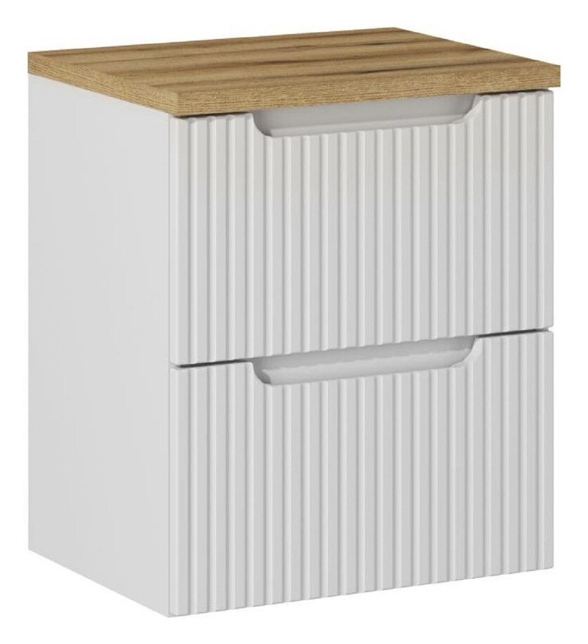 ROYAL24_MARKT Waschbeckenunterschrank - Nova White N BM105 - mit Waschbeckenunterschrank 80,60,50 cm (Waschbeckenunterschrank, 2-St., Premium - Nova White N) Luxus – Modern – Präzise.