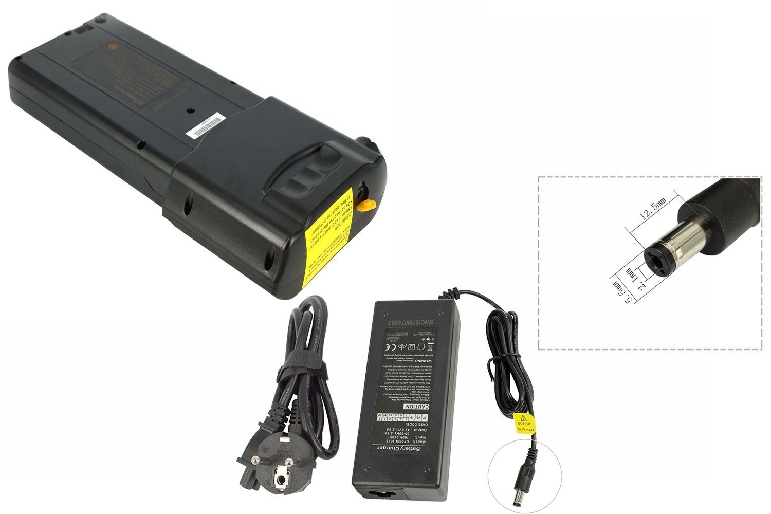 POWERSMART für Elektrofahrrad Batterie Li-ion E-Bike-Akku, 36 Volt, 14000  mAh