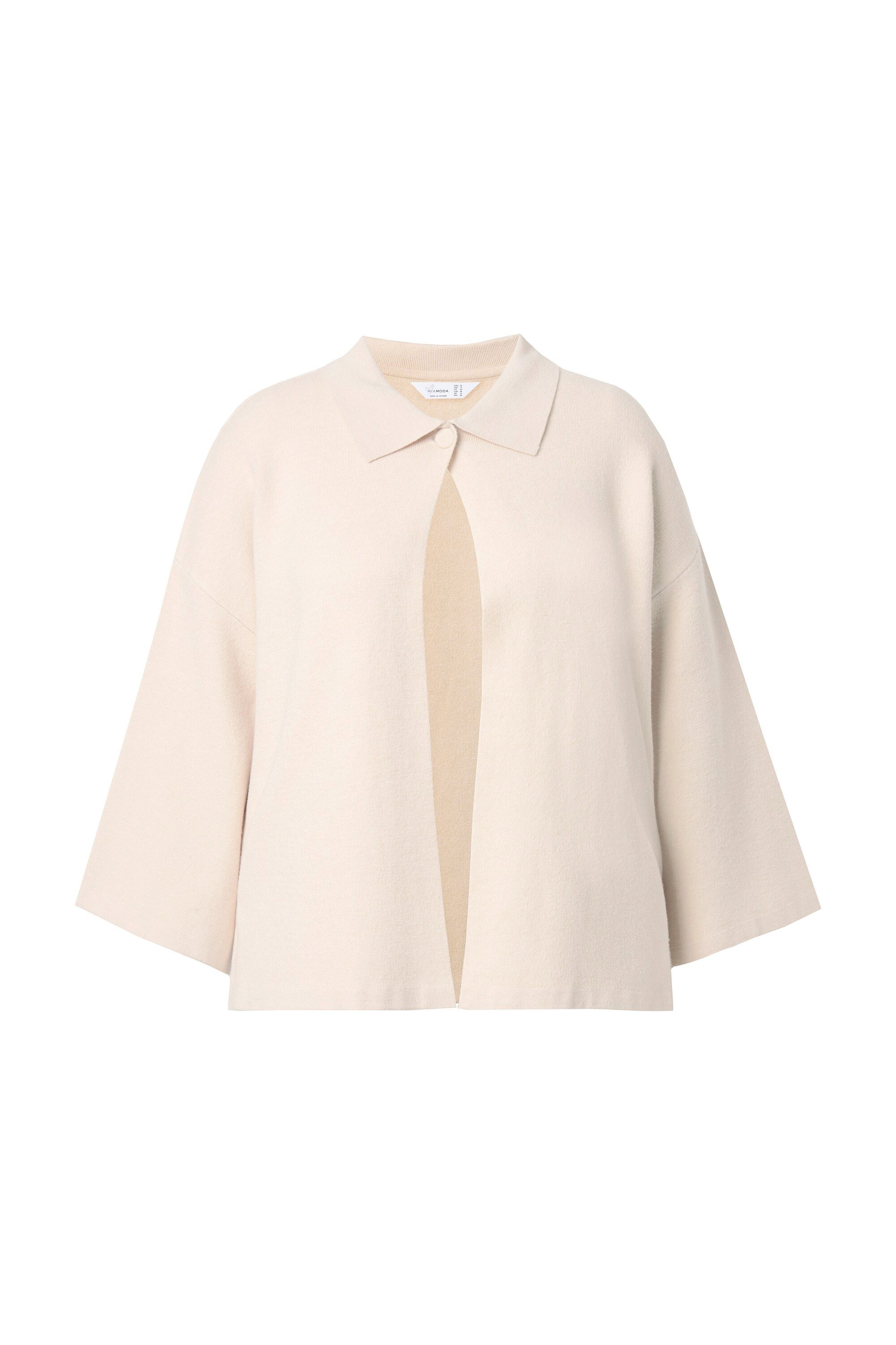 MIAMODA Strickjacke Strickjacke Cape-Form weite 3/4-Glockenärmel günstig online kaufen