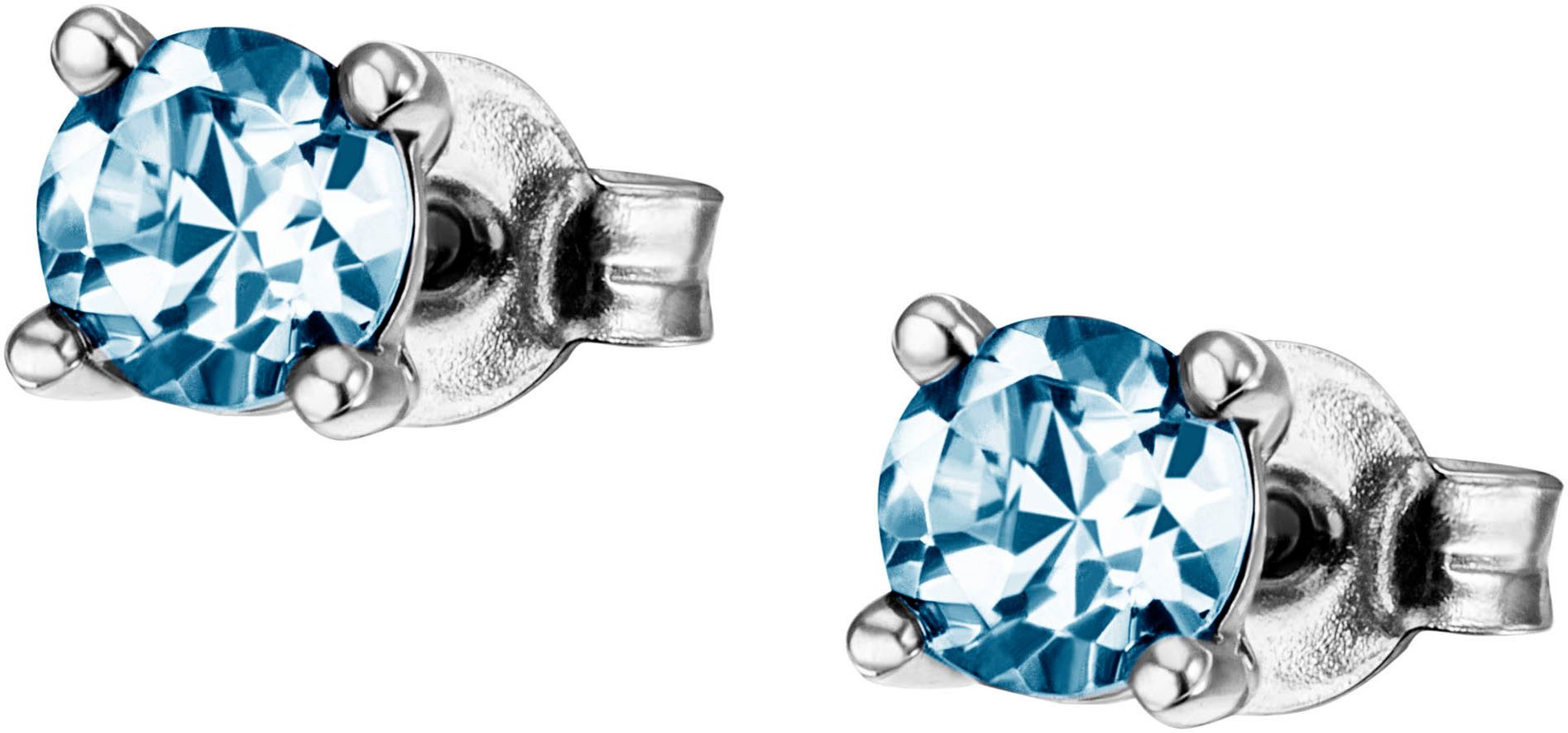 Valentinstagsgeschenk Firetti Paar Ohrstecker Schmuck Geschenk Gold 375 Gold 585 Ohrschmuck Ohrringe Solitär, mit unterschiedlichen Edelsteinen, blau,