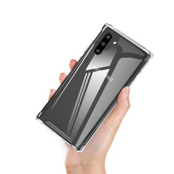 CoverKingz Handyhülle Hülle für Samsung Galaxy Note10 Handyhülle Silikon Cover Schutzhülle 15,94 cm (6,3 Zoll), Handyhülle Schutzhülle Transparent Hybrid Silikonhülle Bumper