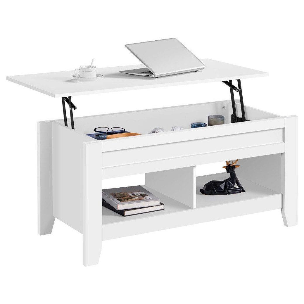 Yaheetech Couchtisch, Kaffeetisch Sofatisch mit Höhenverstellbarer Platte günstig online kaufen