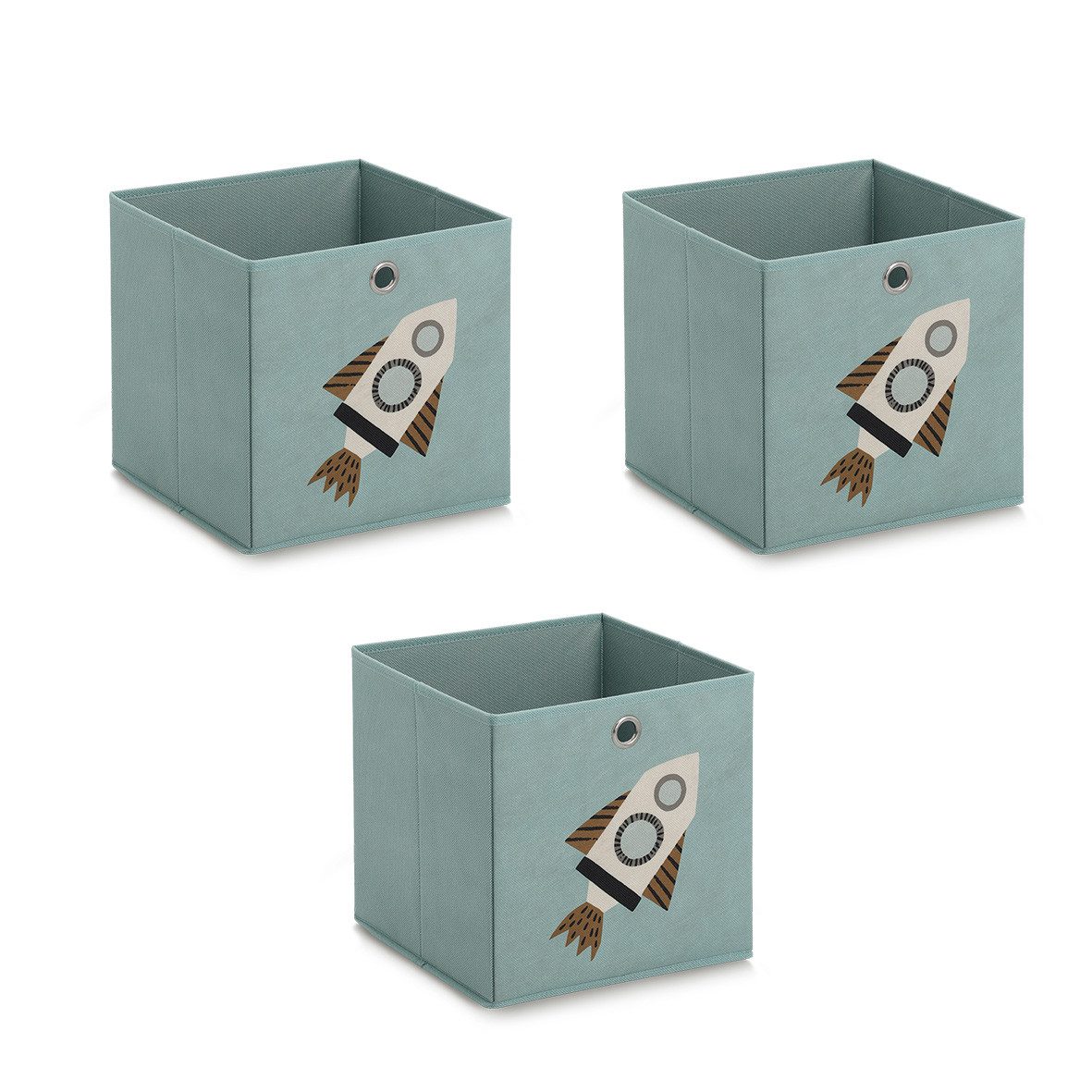 Zeller Present Aufbewahrungsbox Aufbewahrungsbox-Set, Vlies, 3tlg. (Set, 3 St), ca. 28x28x28 cm