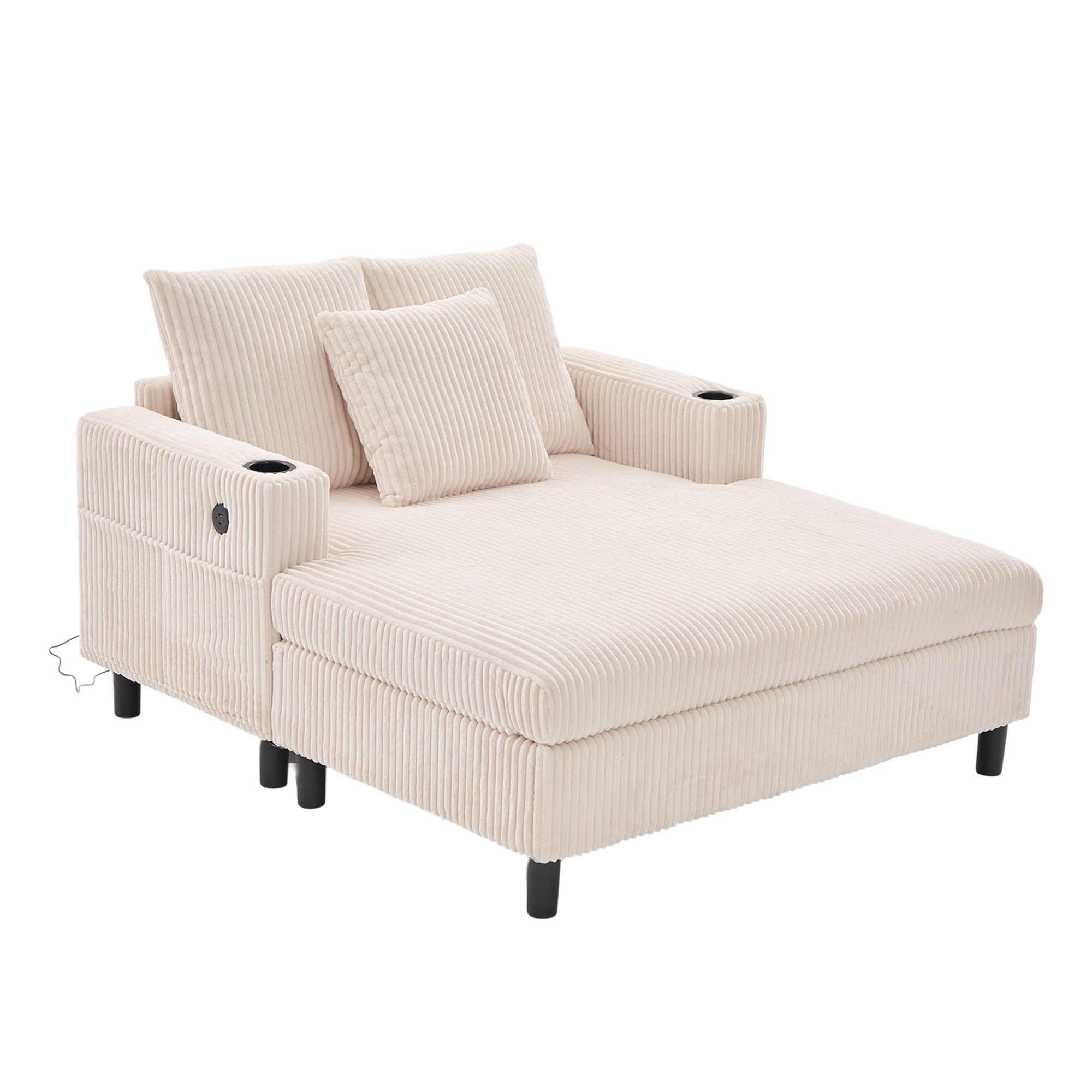 KLAM HOME Loungesofa Premium Chaiselongue mit günstig online kaufen