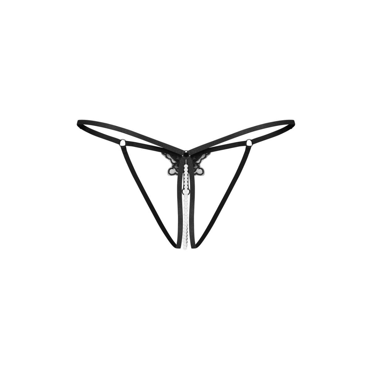 Obsessive String Obsessive - Selisme String mit offenem Schritt - Schwarz