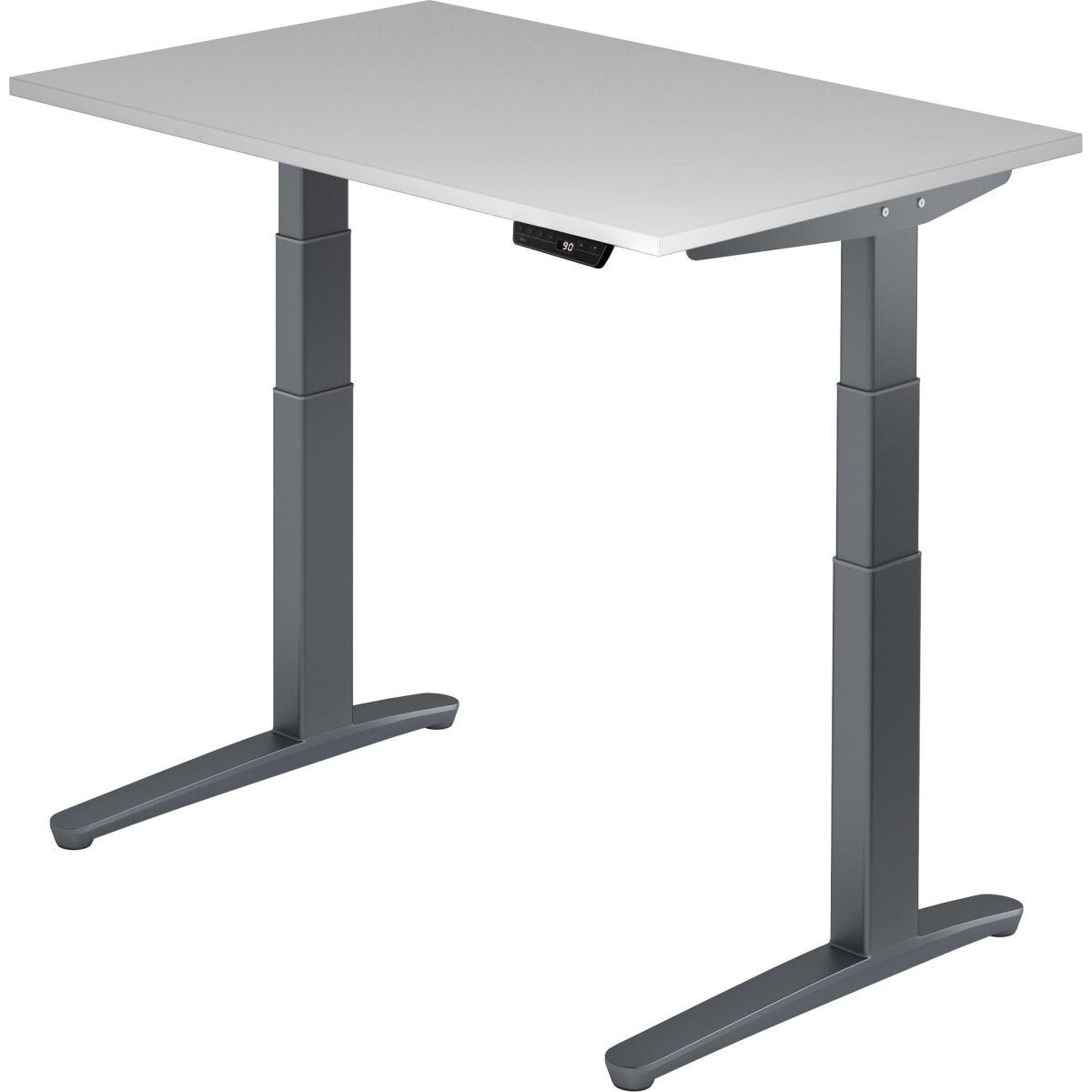HAMMERBACHER Schreibtisch Sitz-Steh-Schreibtisch elektrisch 120x80cm Grau/Graphit