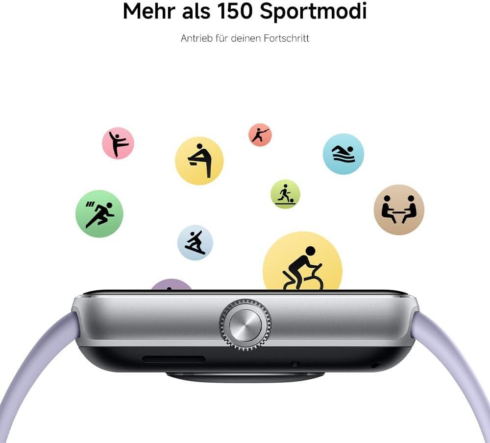 Xiaomi BHR9381GL Smartwatch (5,2 cm, android ios), Smartwatch mit großem AMOLED Display präziser Ortung