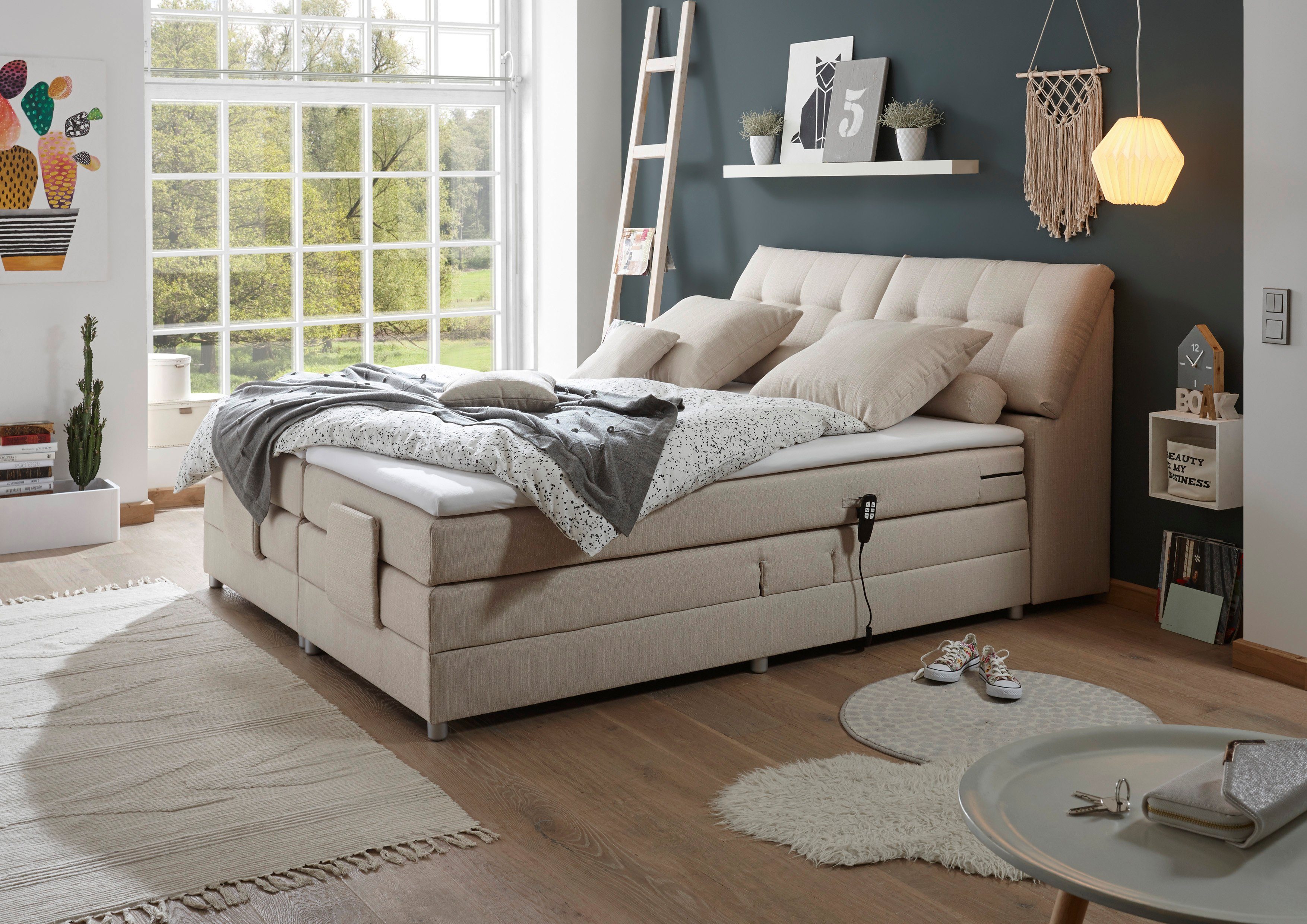 ED EXCITING DESIGN Boxspringbett "Carpino wahlweise in den Breiten 120cm od günstig online kaufen