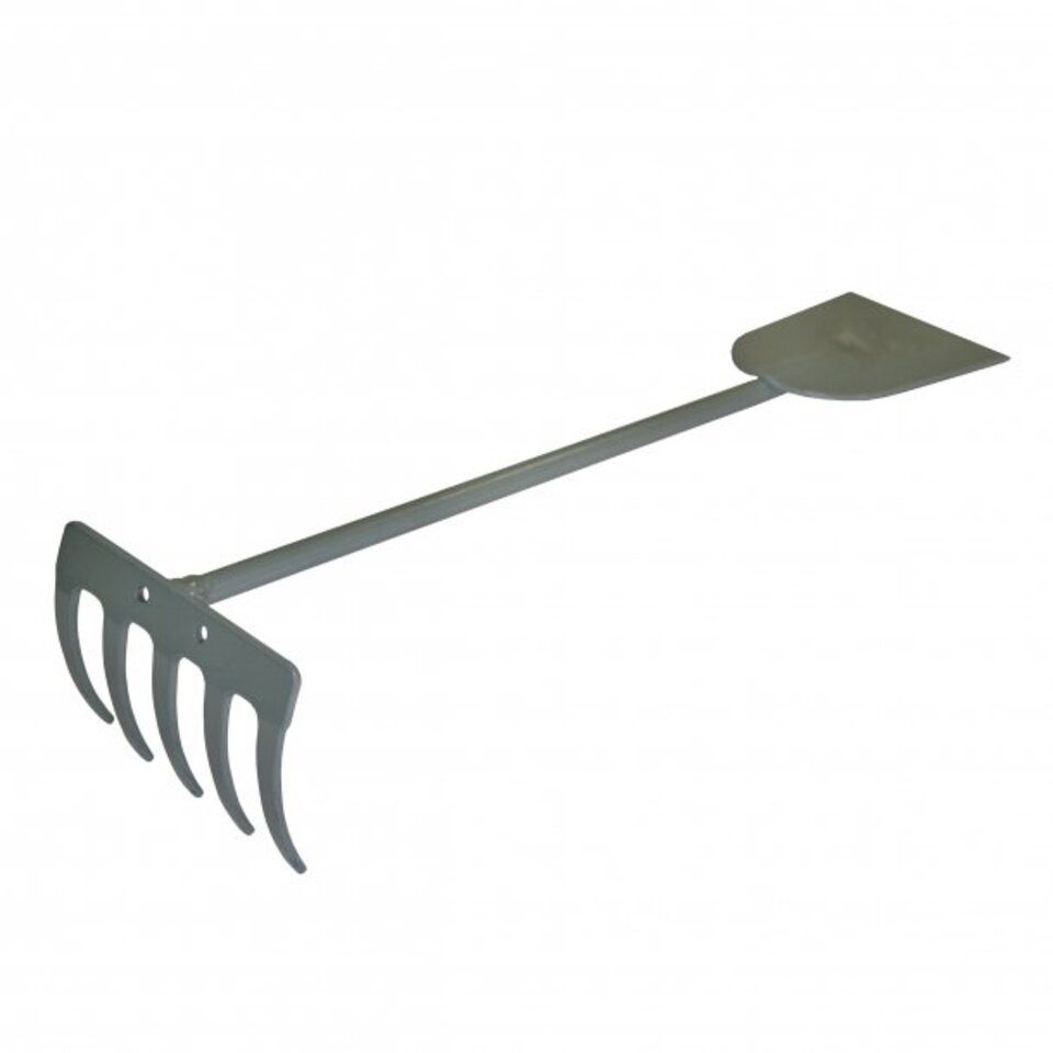 Kleinhacke Kulturgerät 5 Zinken, Stahl pulverbeschichtet, silber ca. 29 x 9 cm