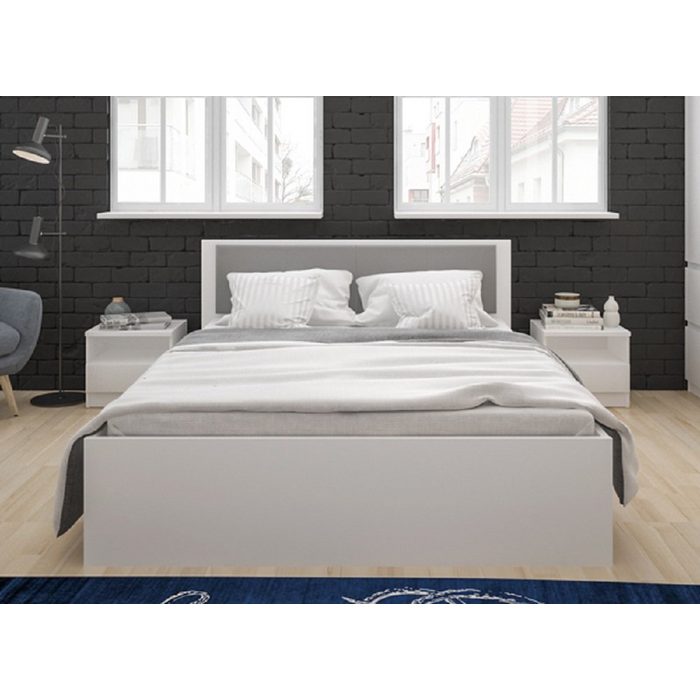 Feldmann-Wohnen Bett BOSTON (mit Polsterauflage und 2 Bettschubladen) Liegefläche: 180 x 200 cm