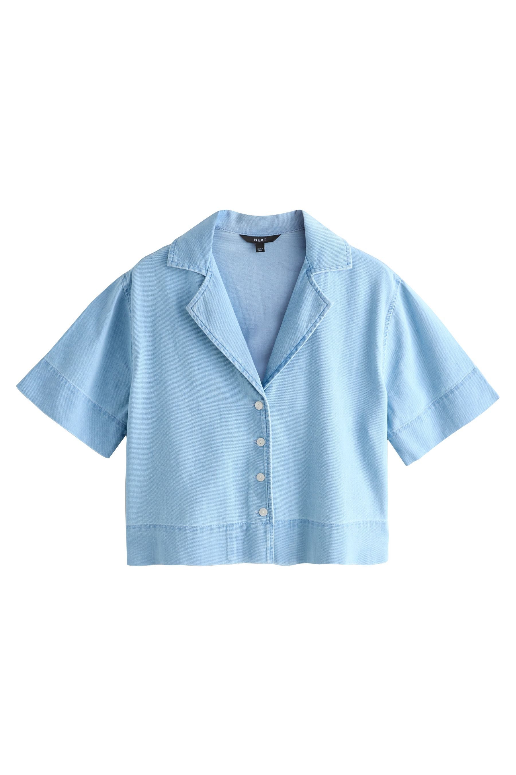 Next Jeansbluse Kurzärmeliges Jeanshemd (1-tlg)