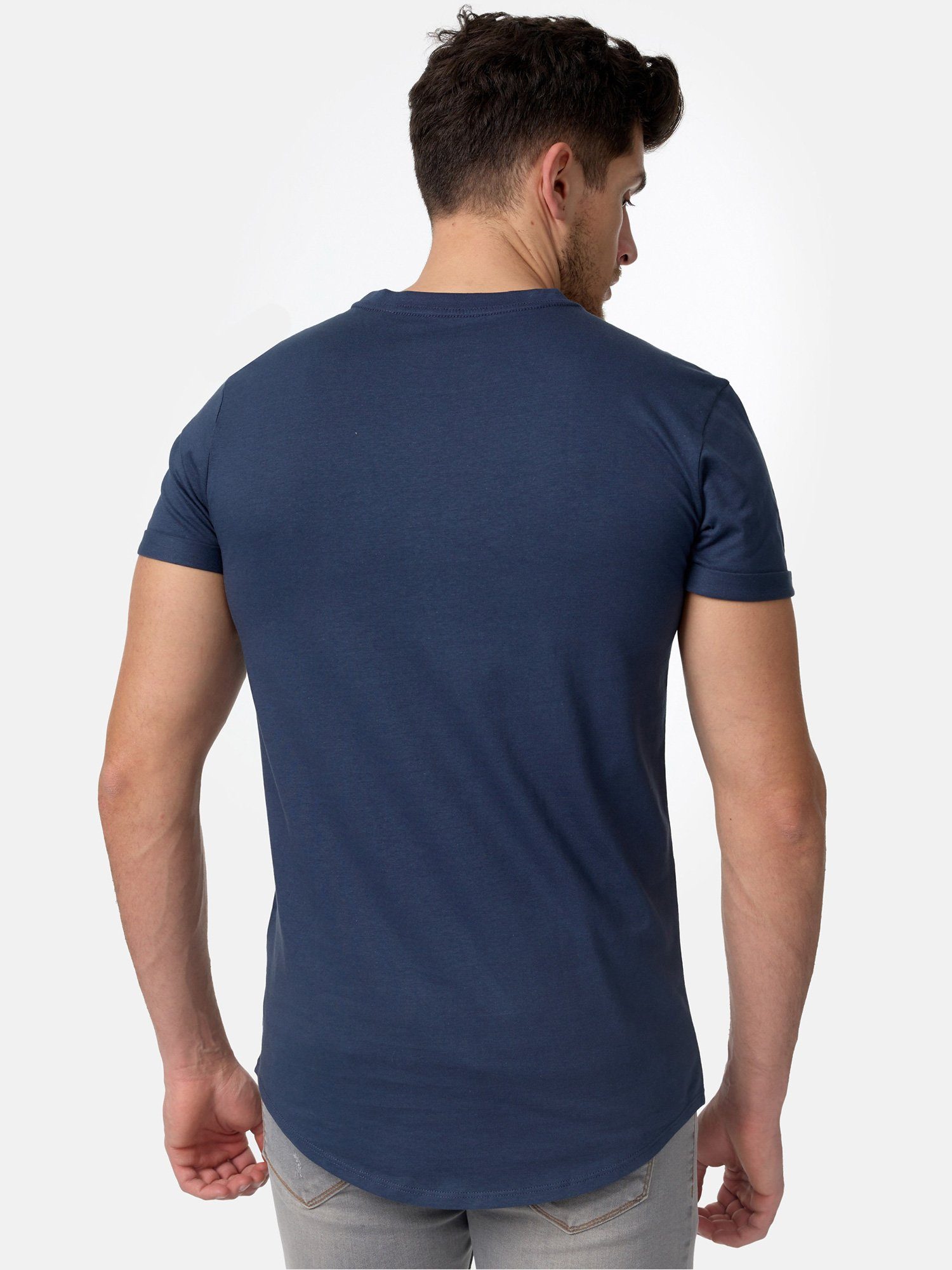 Tazzio T-Shirt E105 Herren Basic Rundhalsshirt