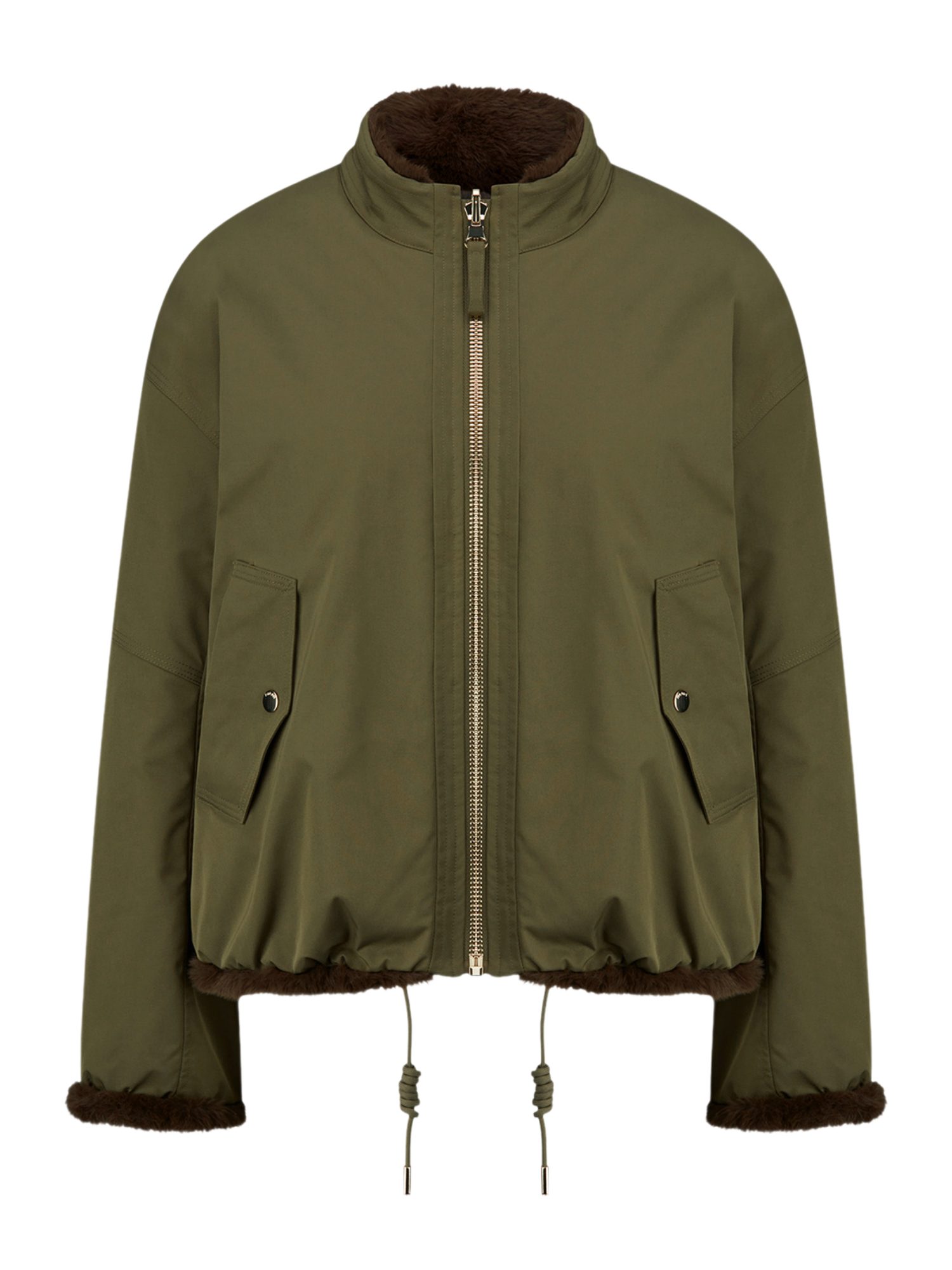 Riani Kurzjacke grün,Outdoor,Polyester,Unifarben,Stehkragen,Langarm,Regular Fit