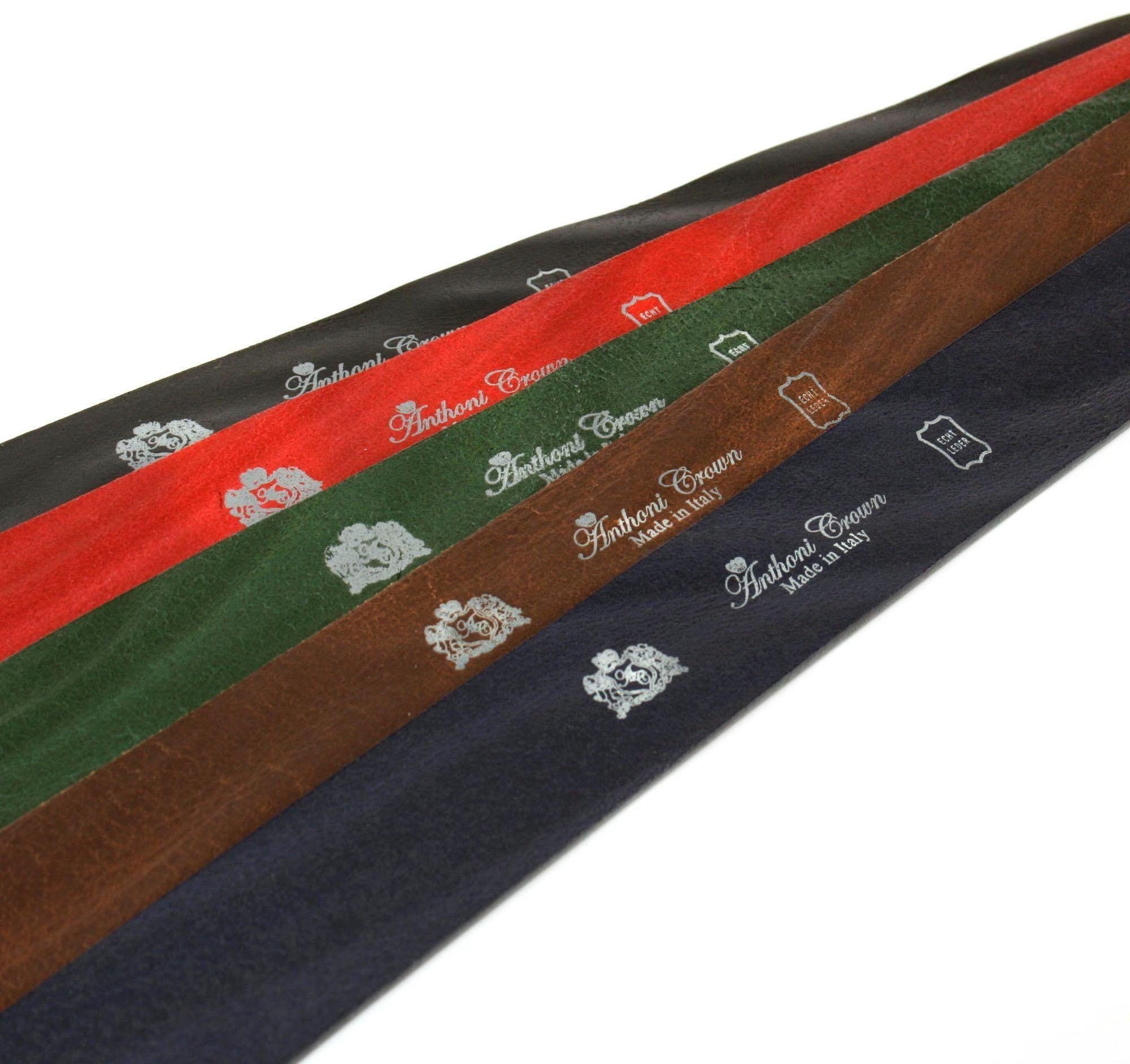 dunkelbraun satinierter mit Anthoni Crown Schließe Ledergürtel
