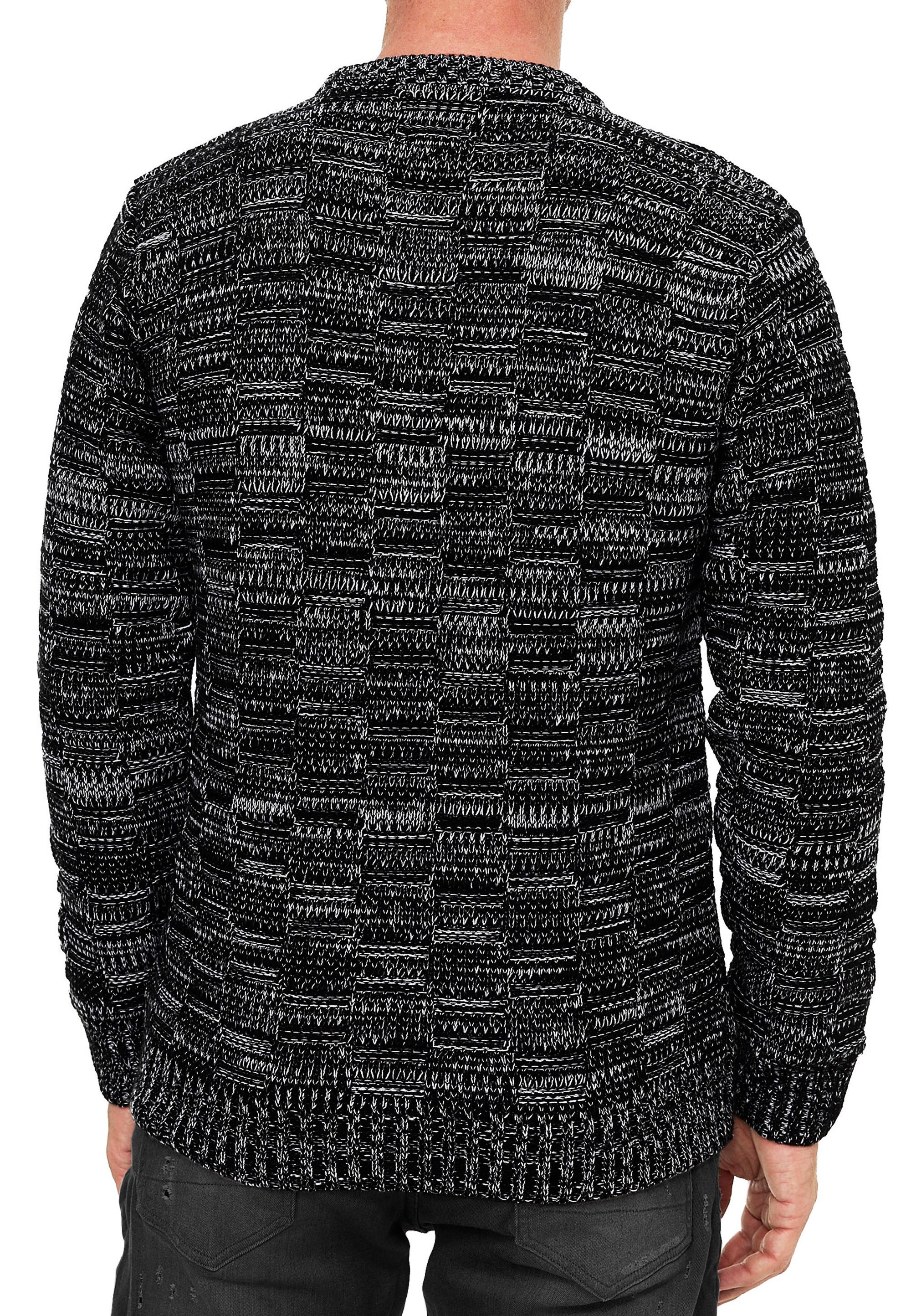 R-NEAL Rundhalspullover Herren Pullover Freizeit Grobstrick günstig online kaufen