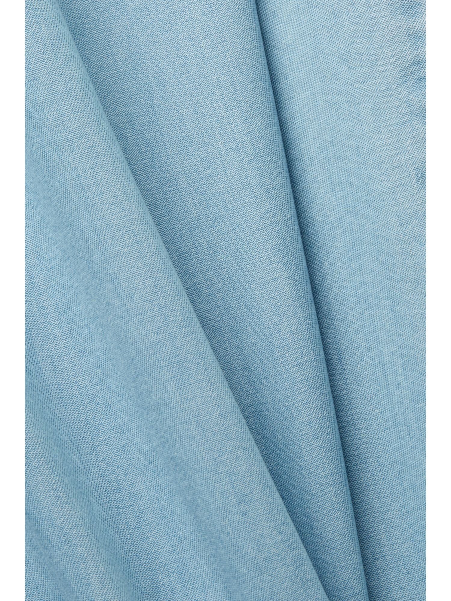 Esprit Hose LIGHT Bein, weitem Culotte TENCEL™ BLUE WASHED Verkürzte Collection mit