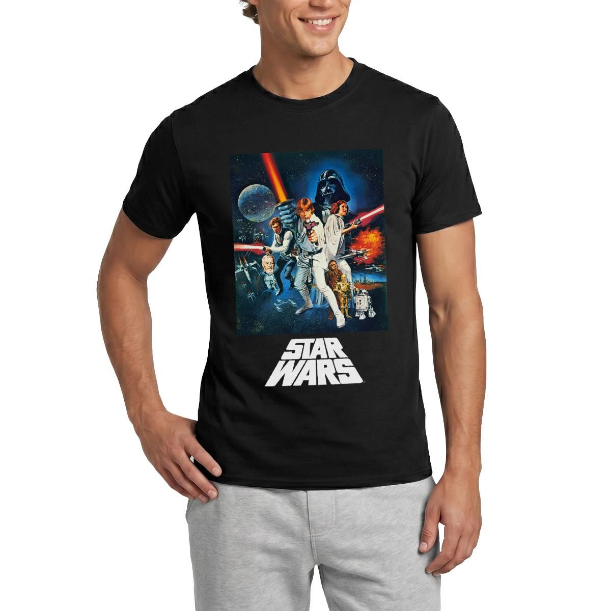 Spreadshirt T-Shirt Star Wars Retro Motiv Männer T-Shirt (1-tlg)