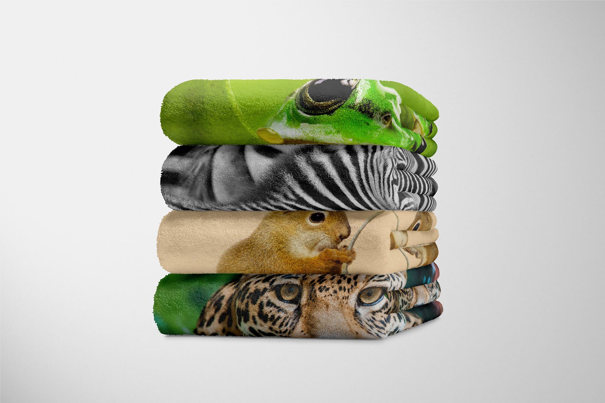 Handtuch Sinus Handtücher (1-St), Süß, Handtuch mit Art Baumwolle-Polyester-Mix Strandhandtuch Kuscheldecke Eichhörnchen Saunatuch Tiermotiv