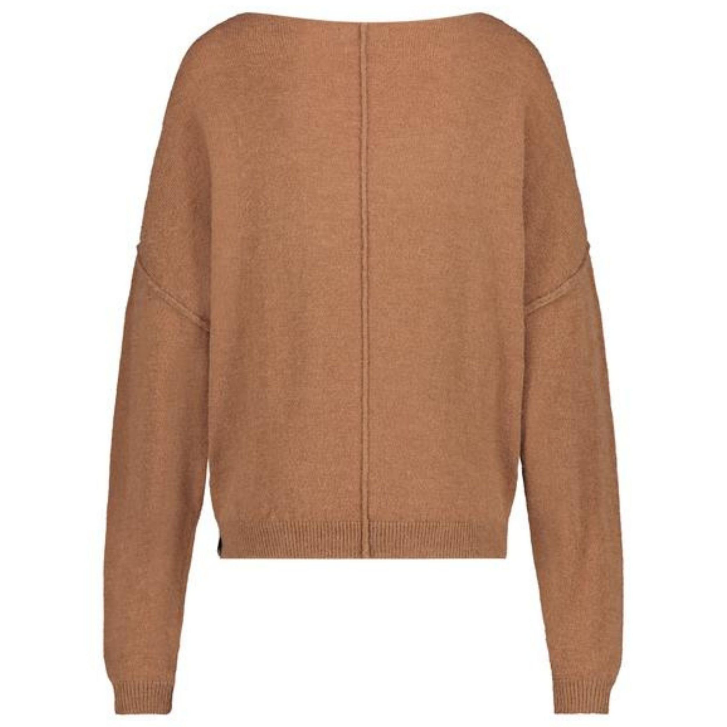 Nukus Strickpullover New York und (1-tlg) Kaschmir versch. Sweater in Braun Wolle mit Pullover Farben