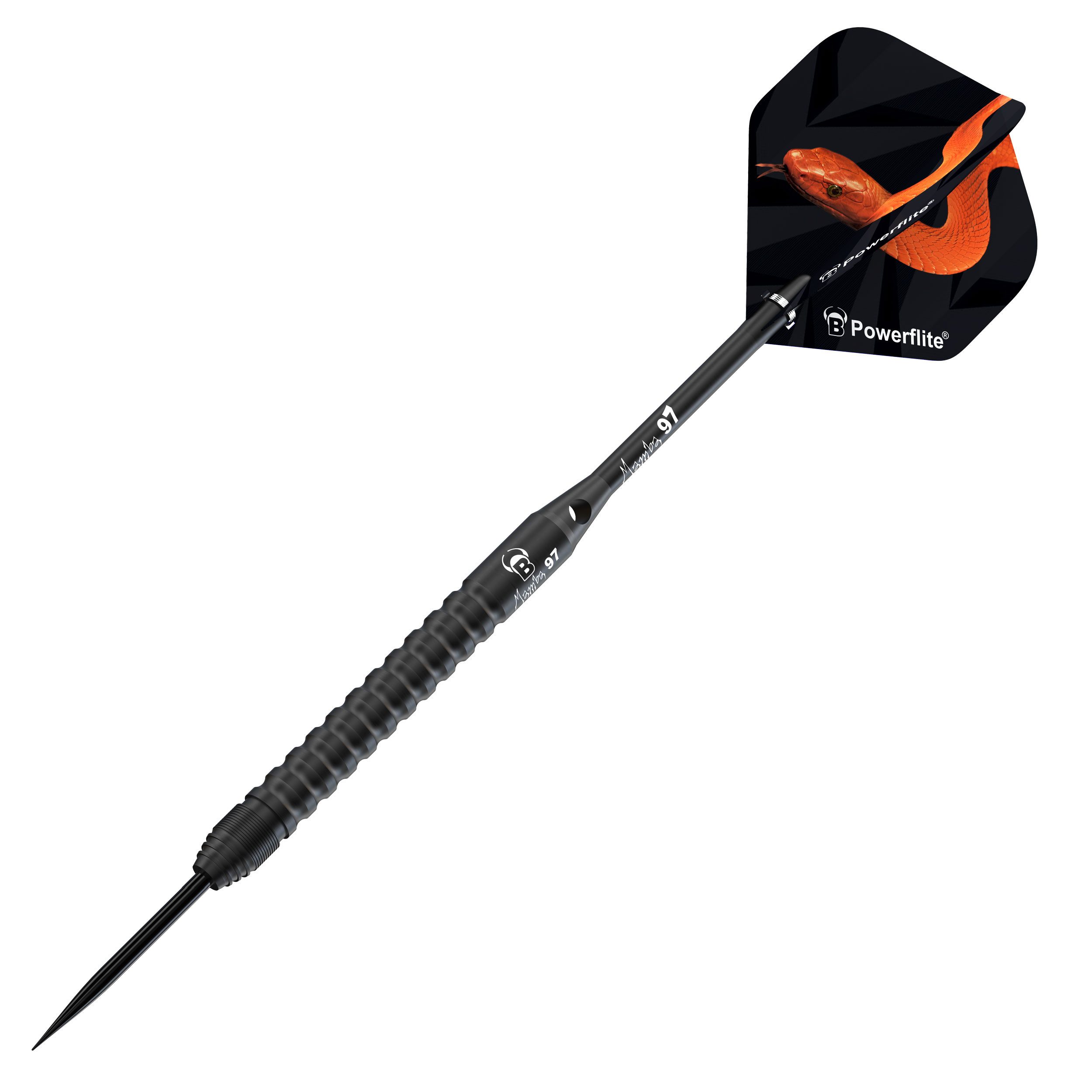 BULL'S Dartpfeil Steeldarts Bull´s Mamba97 M3, 97% Tungsten, 25g, Schwarz