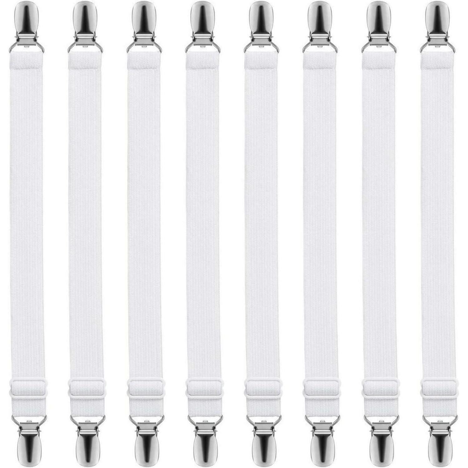 LuxusKollektion Bügelbrettbezug Betttuchspanner Verstellbar Metallclips Bettlakenspanner Farbe C
