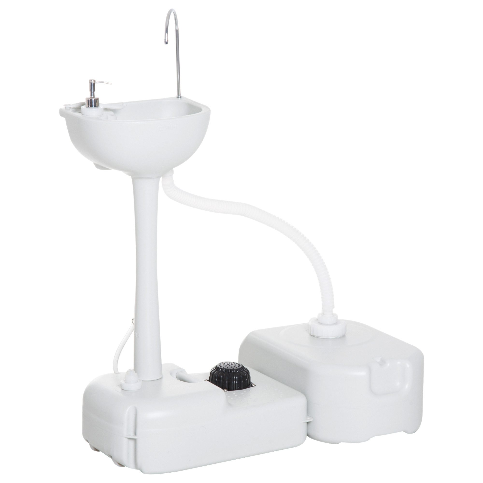 Novzep Waschbecken Camping-Waschbecken mit Auffangbehälter, Seifenspender, 17L Wassertank, mobil