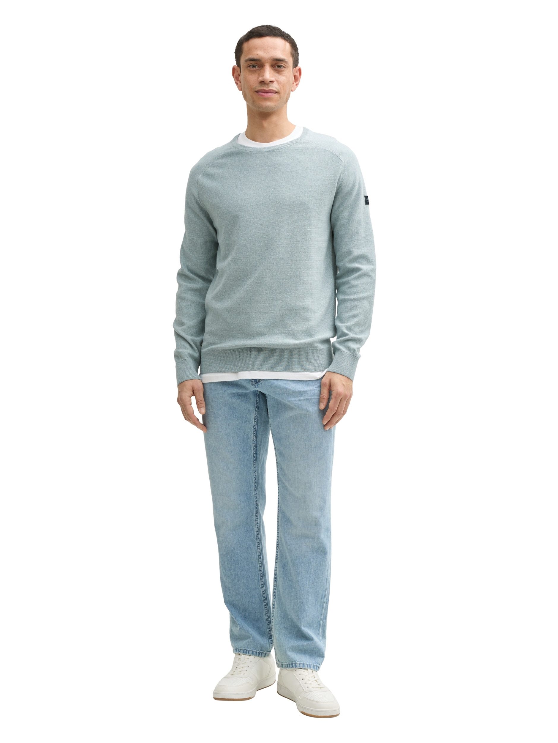 TOM TAILOR Strickpullover fine striped crewneck knit