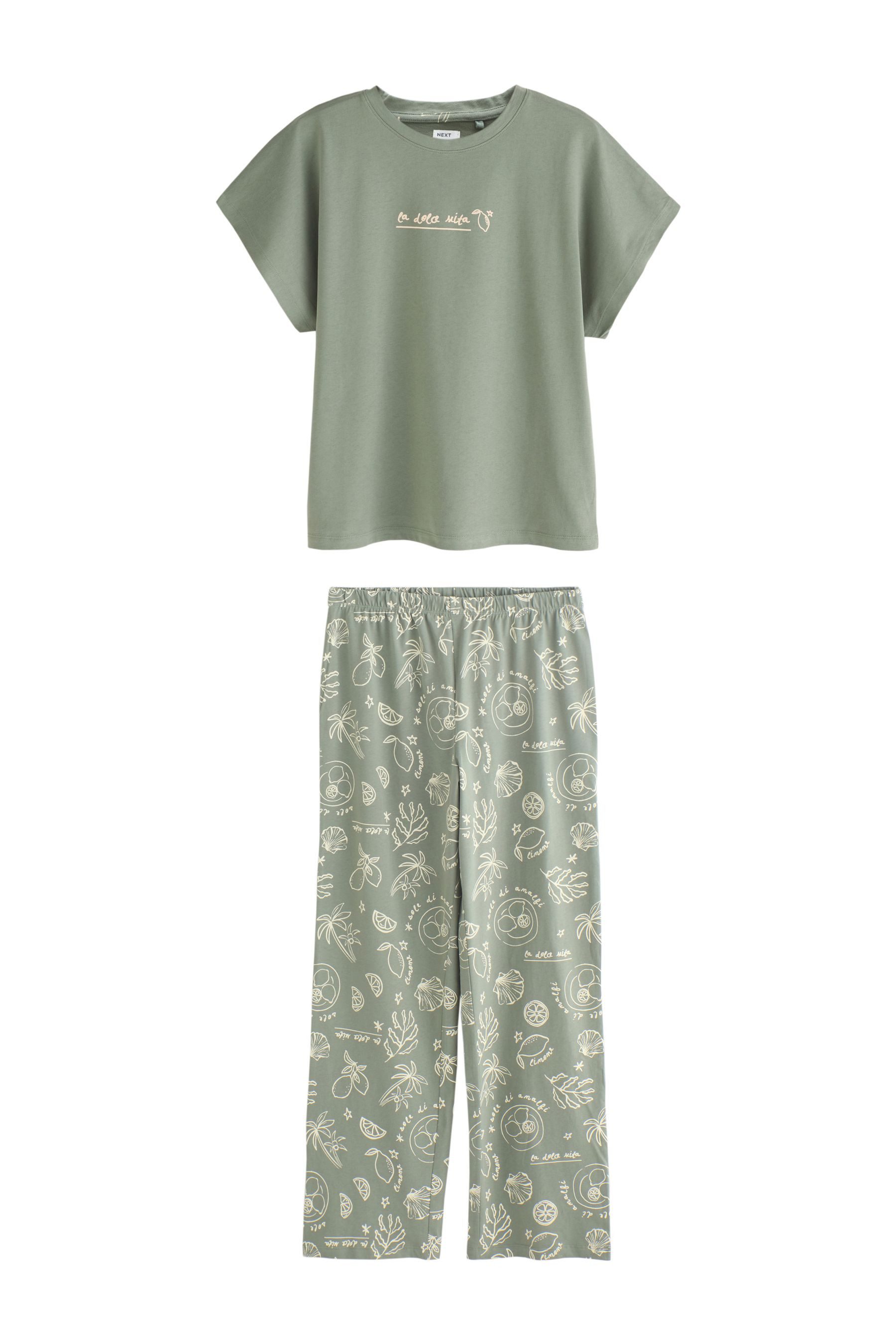 Next Pyjama Kurzarm-Schlafanzug aus 100 % Baumwolle (2 tlg) günstig online kaufen