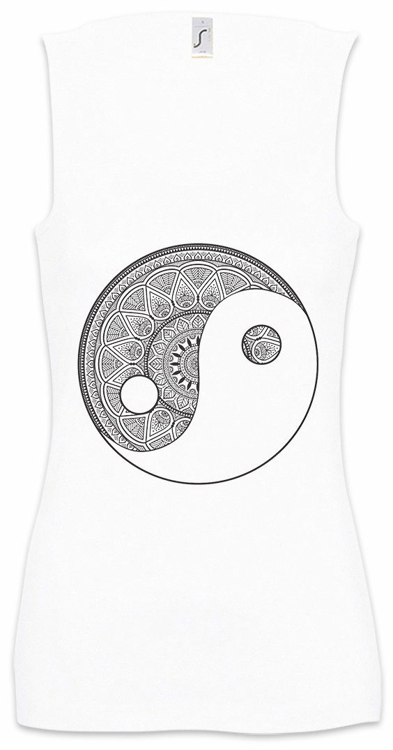 Tanktop Mandala Yin Yang Ärmelloses Damen T-Shirt Yantra Hinduism Buddhism