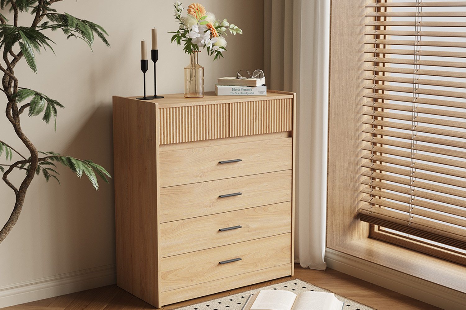 Kommode DG1 mit 6 Schubladen für Wohnzimmer Schlafzimmer modern & geräumig