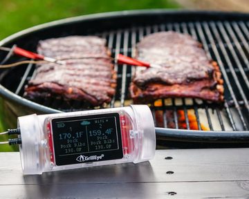 Grilleye Grillthermometer GrillEye MAX - 8 Port Profi Grillthermometer, Mit App-Anbindung