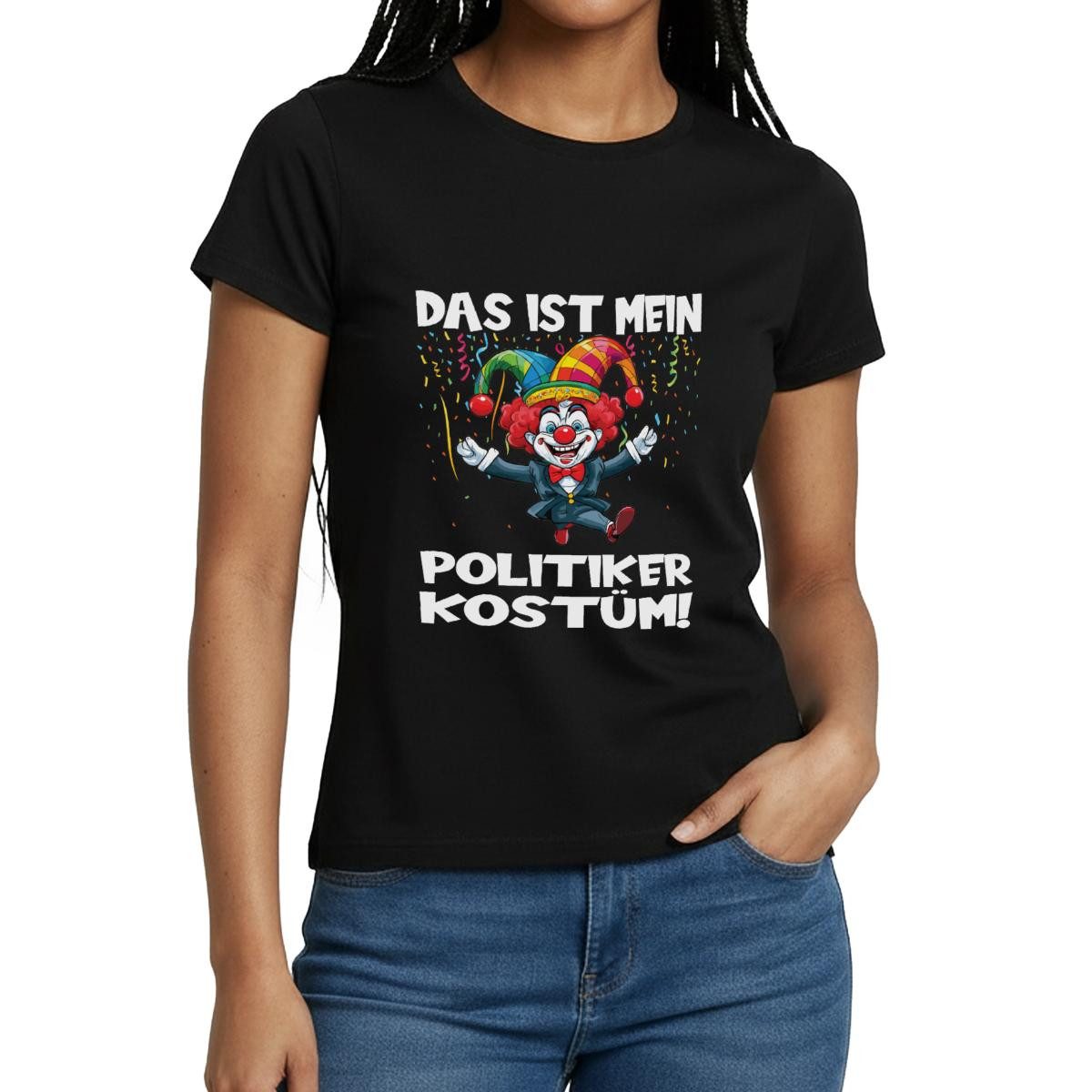 T-Shirt Das Ist Mein Politiker Kostüm Fasching Frauen T-Shirt