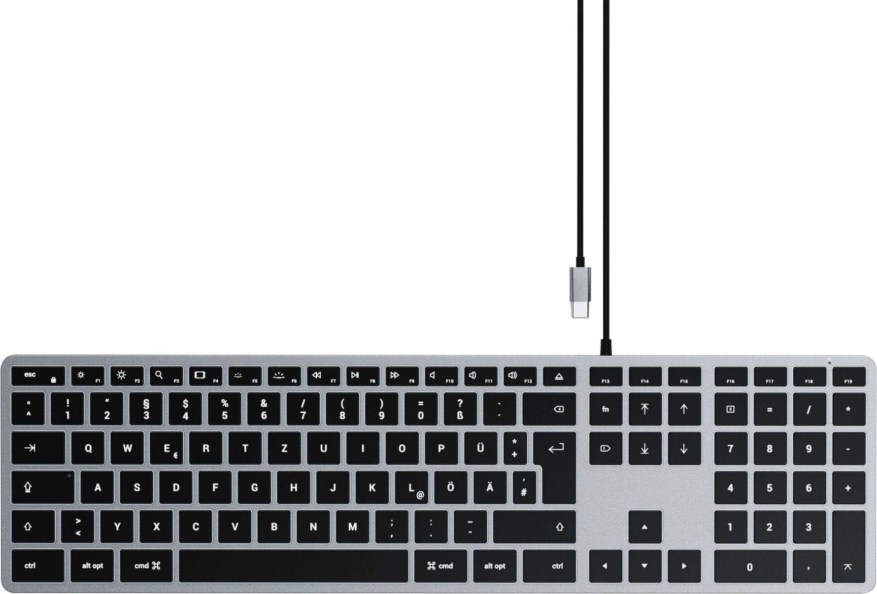 Satechi Slim W3 USB-C Wired Keyboard-DE (German) Tastatur
