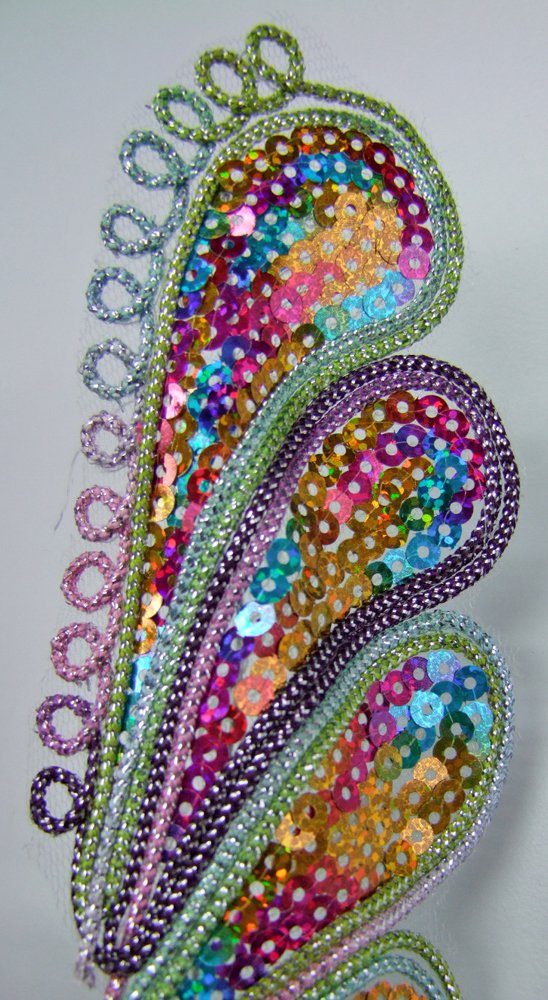 Das Kostümland Verkleidungsmaske Augenmaske Florenz mit bunten Pailletten Türkis