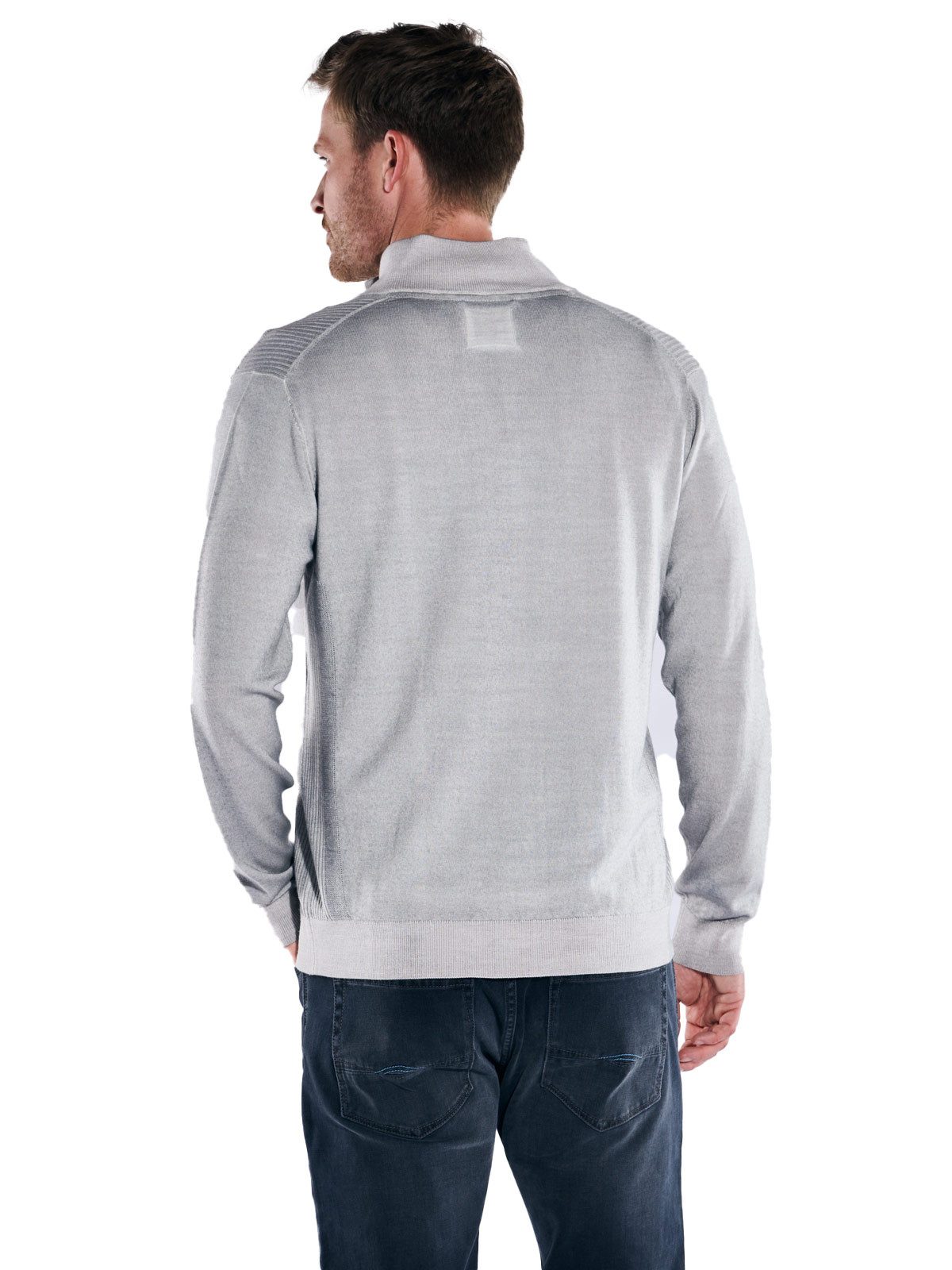 ENGBERS GERMANY Cardigan Herren Cardigan aus edler Merinowolle, Silbergrau günstig online kaufen