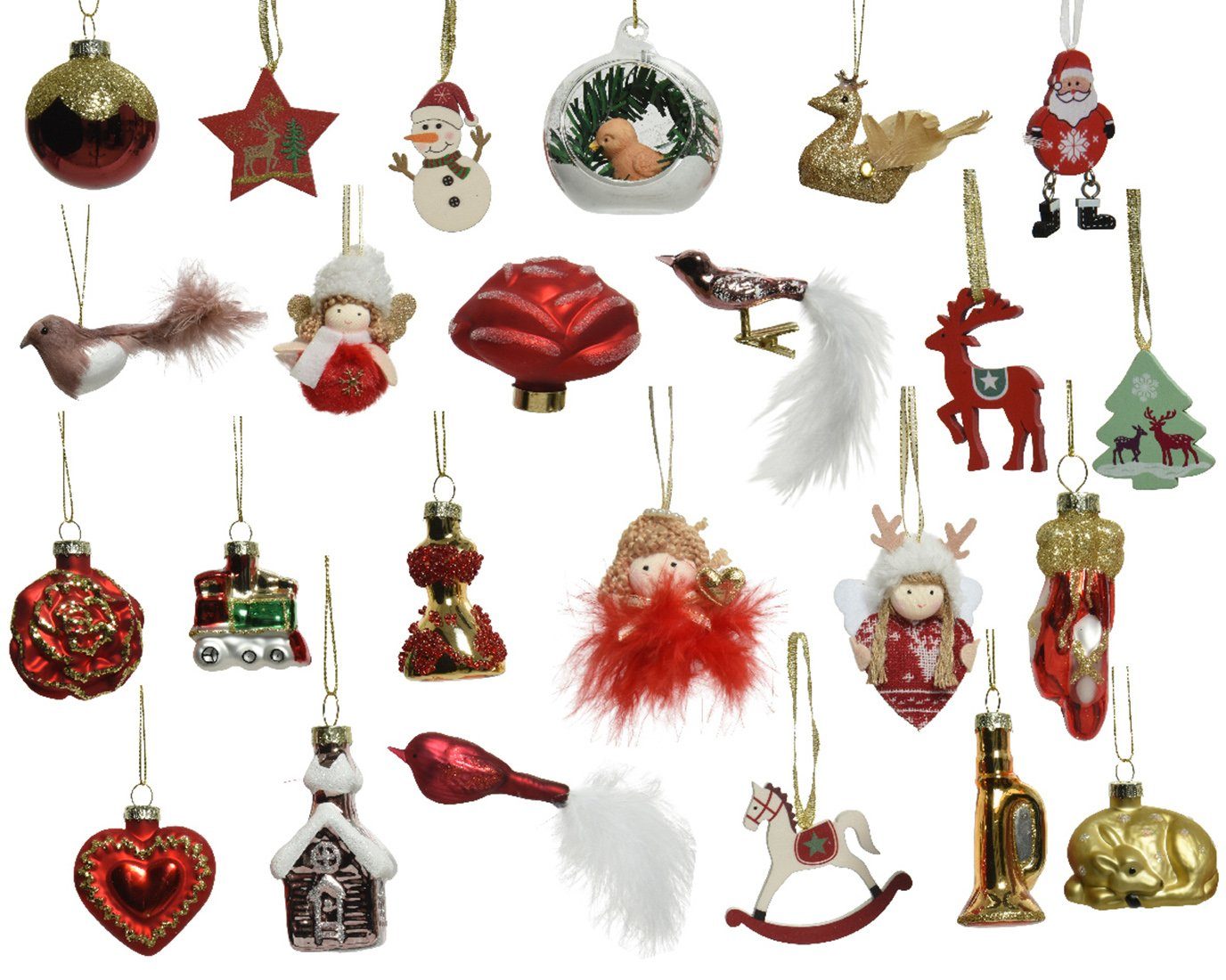 Decoris season decorations Adventskalender, Adventskalender mit  Christbaumschmuck Nostalgie rot online kaufen | OTTO