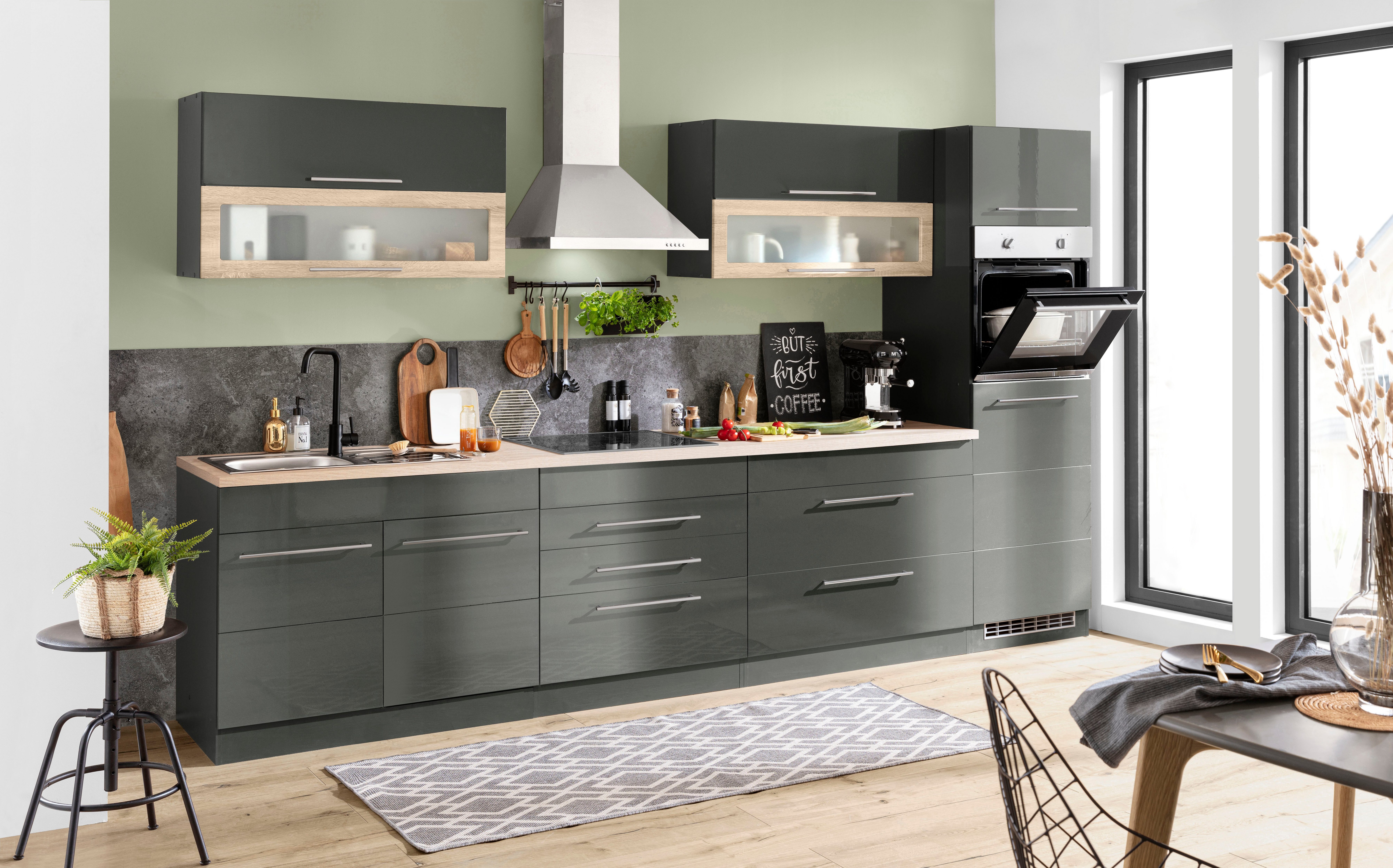 KOCHSTATION Küchenzeile "KS-Wien" Breite 340 cm, wahlweise mit E-Geräten un günstig online kaufen