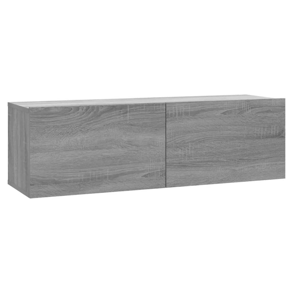 vidaXL TV-Bank vidaXL TV-Wandschrank Braun Eiche 100x30x30 cm Holzwerkstoff