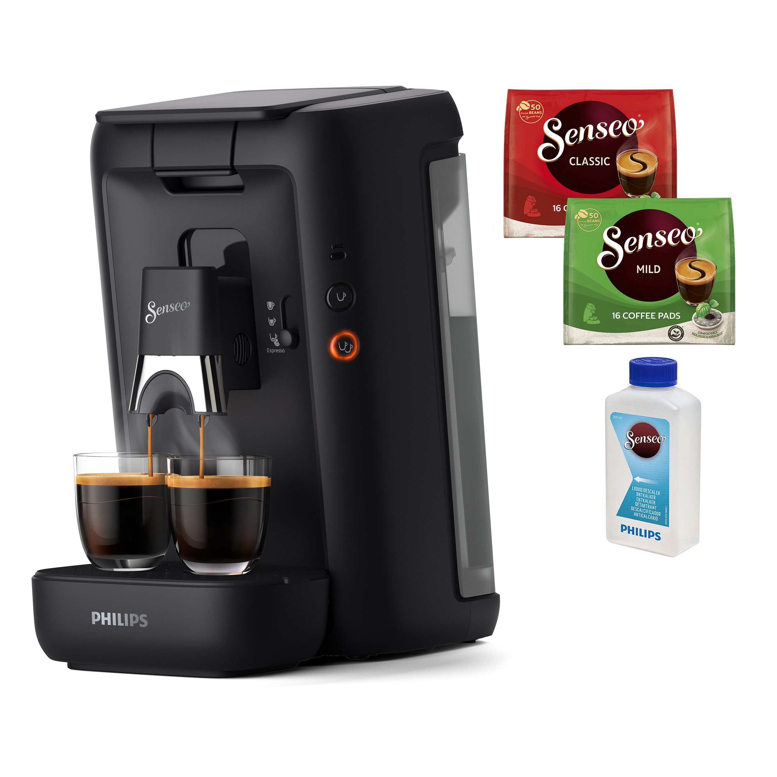 Philips Senseo Kaffeepadmaschine Maestro CSA260/60, mit drei Kaffee-Einstellungen, aus 80% rec. Plastik, Memo-Funktion, inkl. Gratis-Zugabe, Wert 14€ UVP