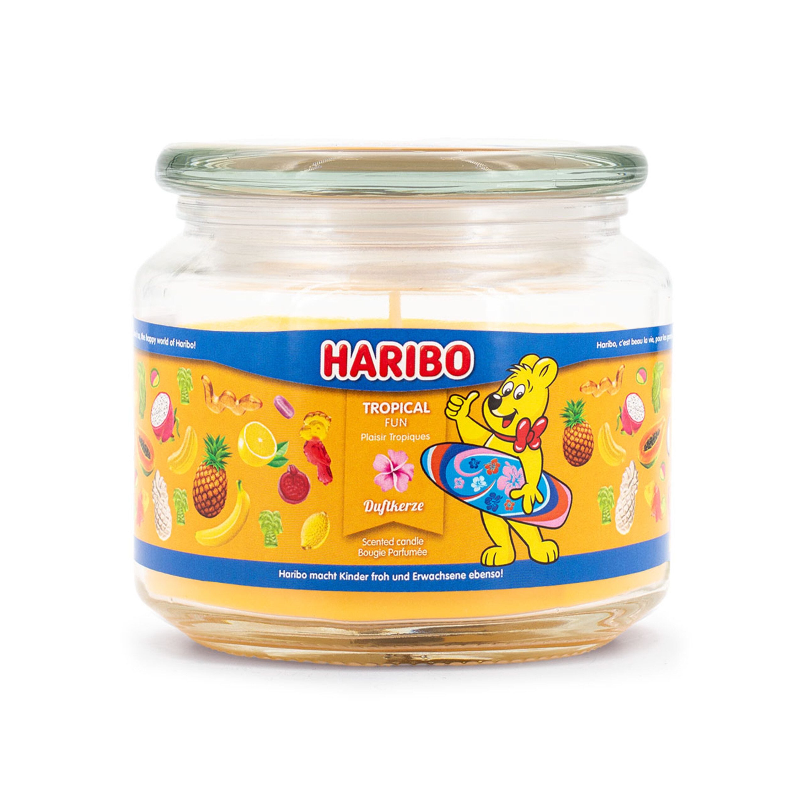 HARIBO Duftkerze Haribo™ Duftkerzen 300g Glas, Tropical Fun