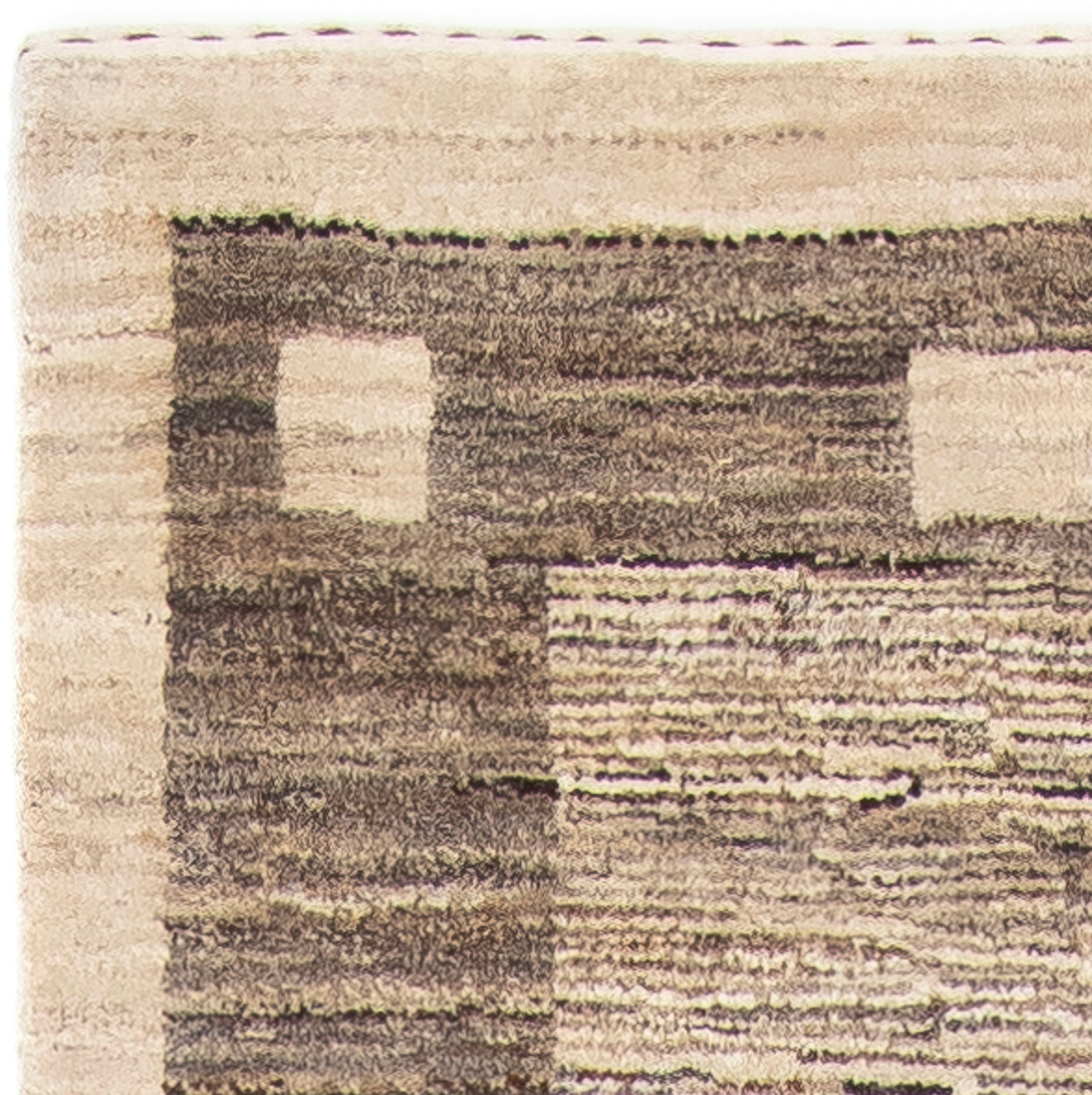 Wollteppich Gabbeh - - Einzelstück rechteckig, mit mm, 300 morgenland, - cm beige, 74 Höhe: Zertifikat 18 x Perser Handgeknüpft, Wohnzimmer