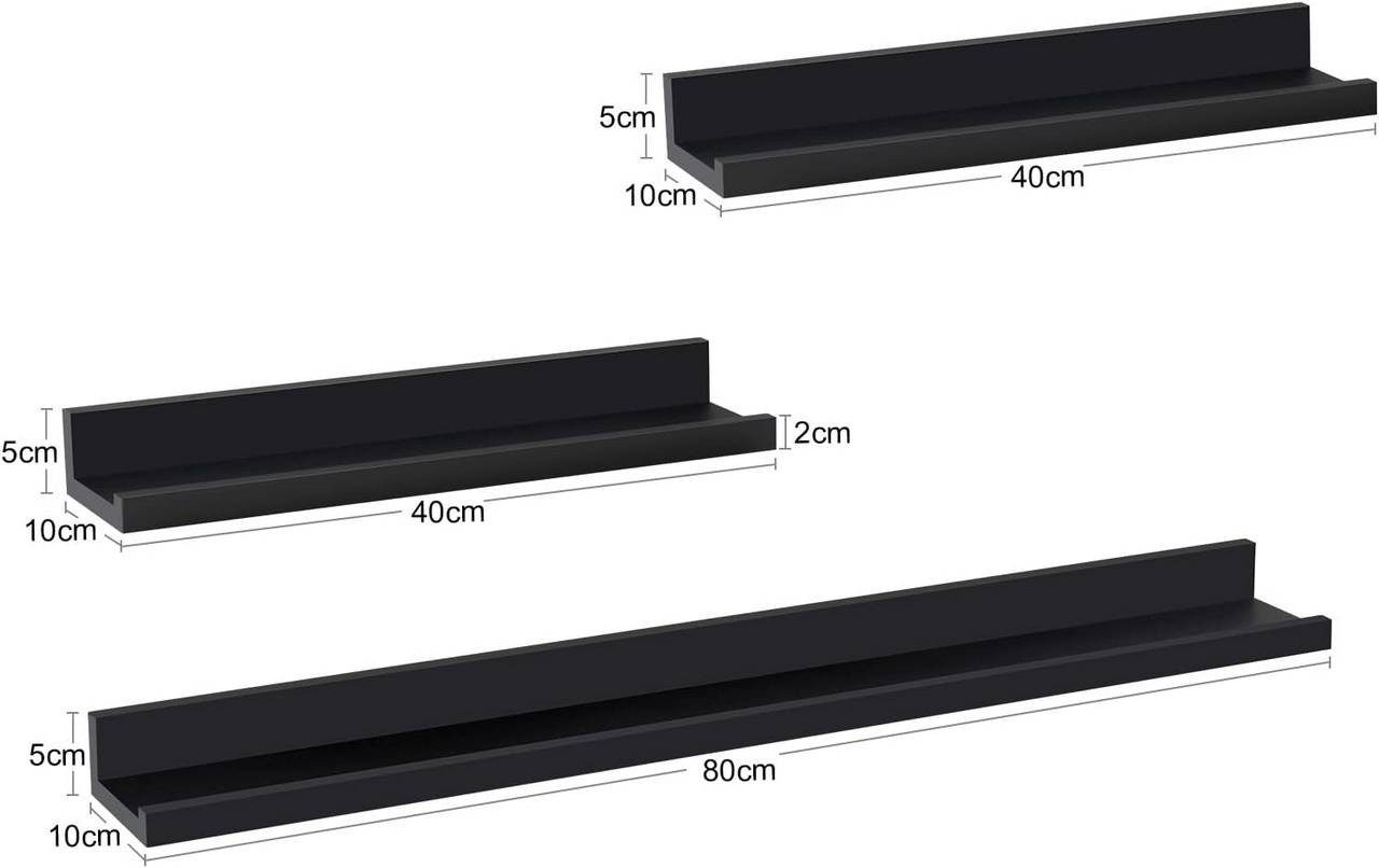 Woltu Wandregal, 3-tlg., Bilderleiste, Fotoleiste Bilderregal Fotohalter