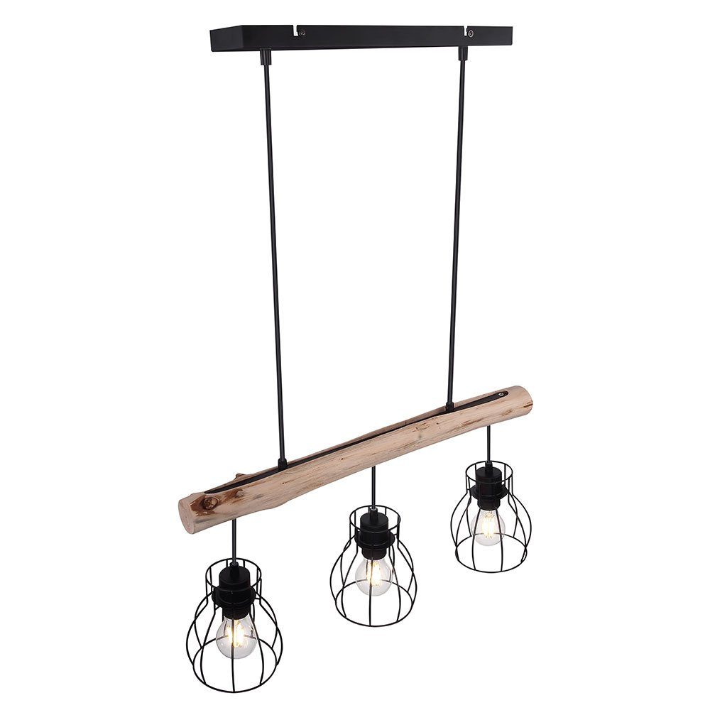 etc-shop Hängeleuchte, Holz Design Lampenschirmen Gitter mit Hängeleuchte